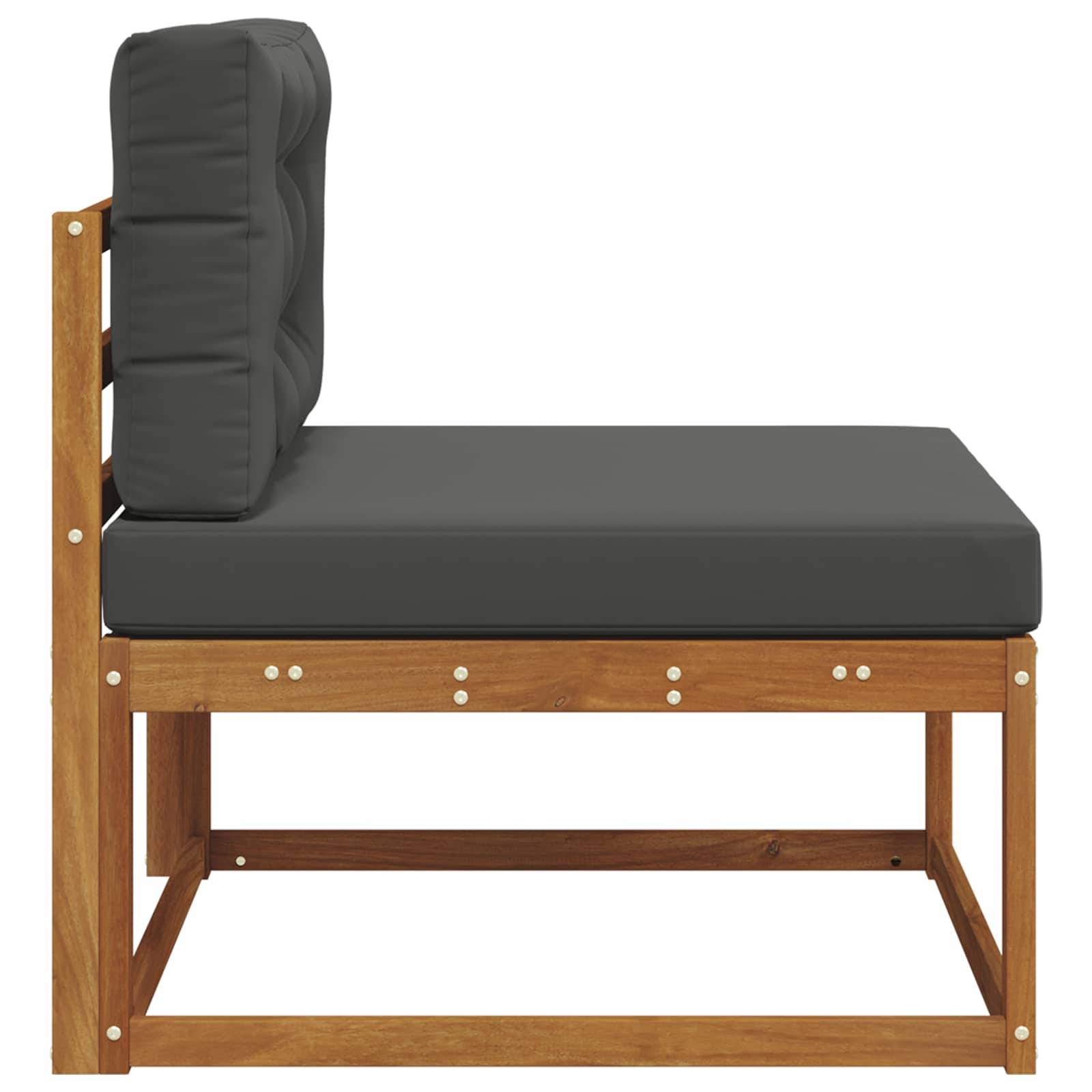 vidaXL Outdoor Mittelsofa Massivholz Akazie Natur