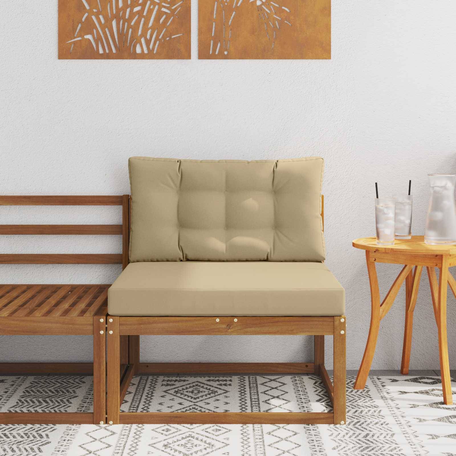 vidaXL Outdoor Mittelsofa Natur