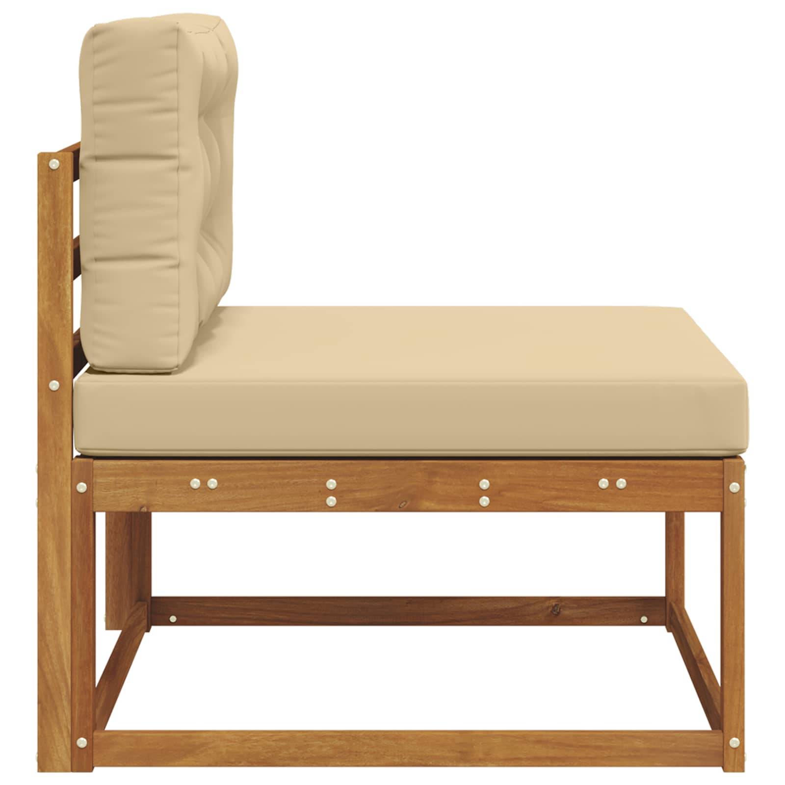 vidaXL Outdoor Mittelsofa Natur