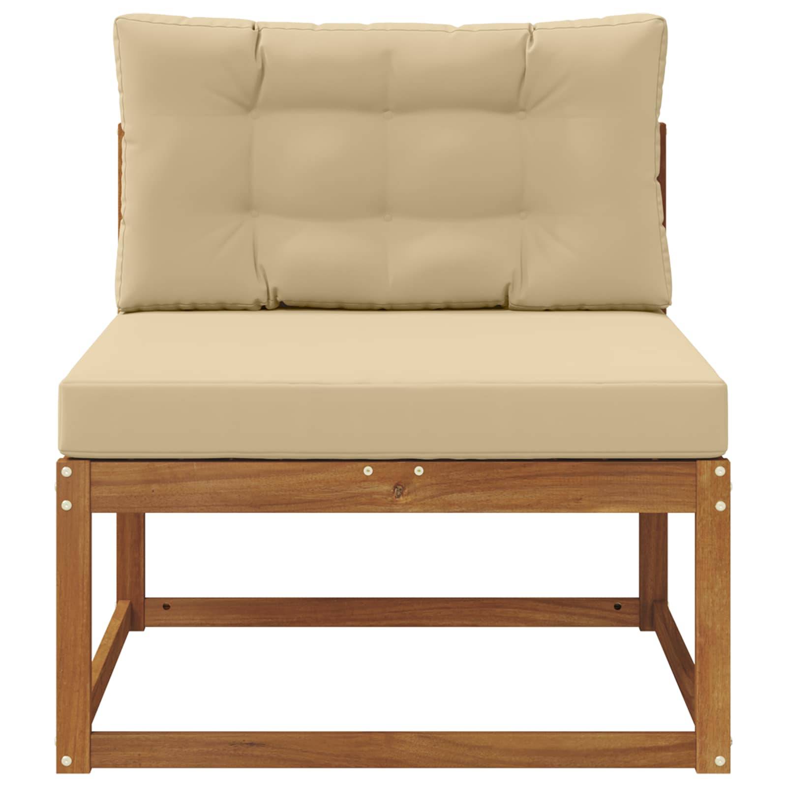 vidaXL Outdoor Mittelsofa Natur