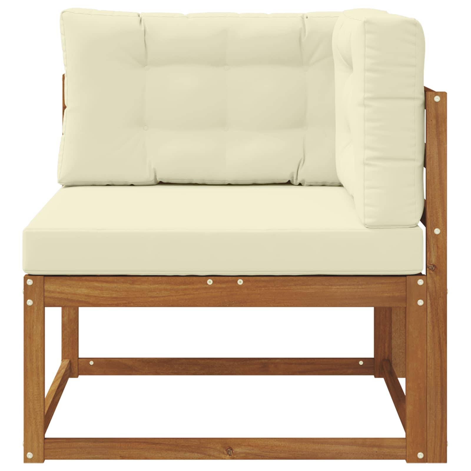 vidaXL Outdoor Ecksofa Massivholz Akazie Natur