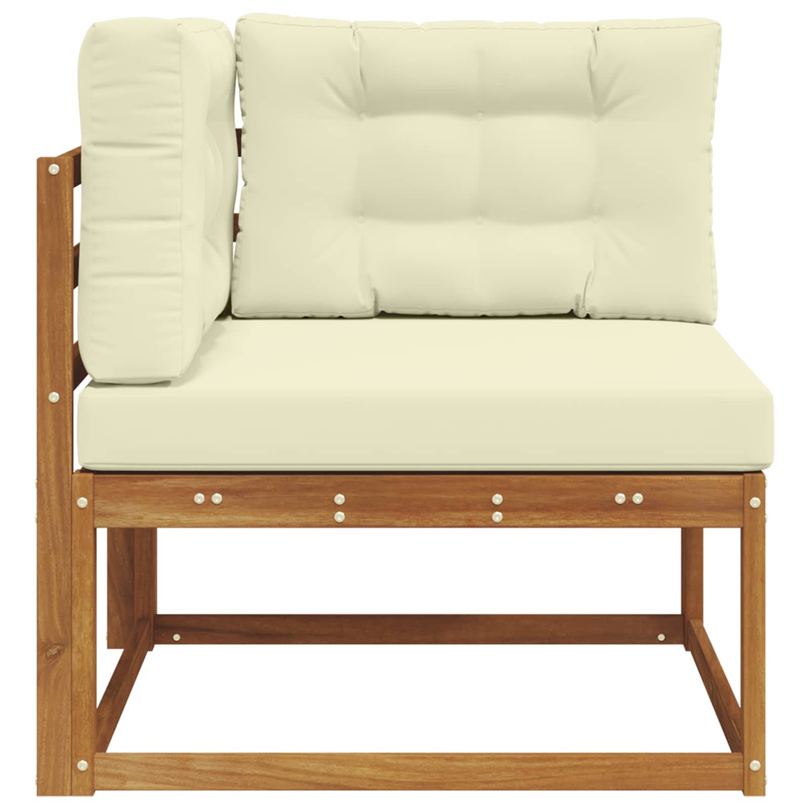 vidaXL Outdoor Ecksofa Massivholz Akazie Natur
