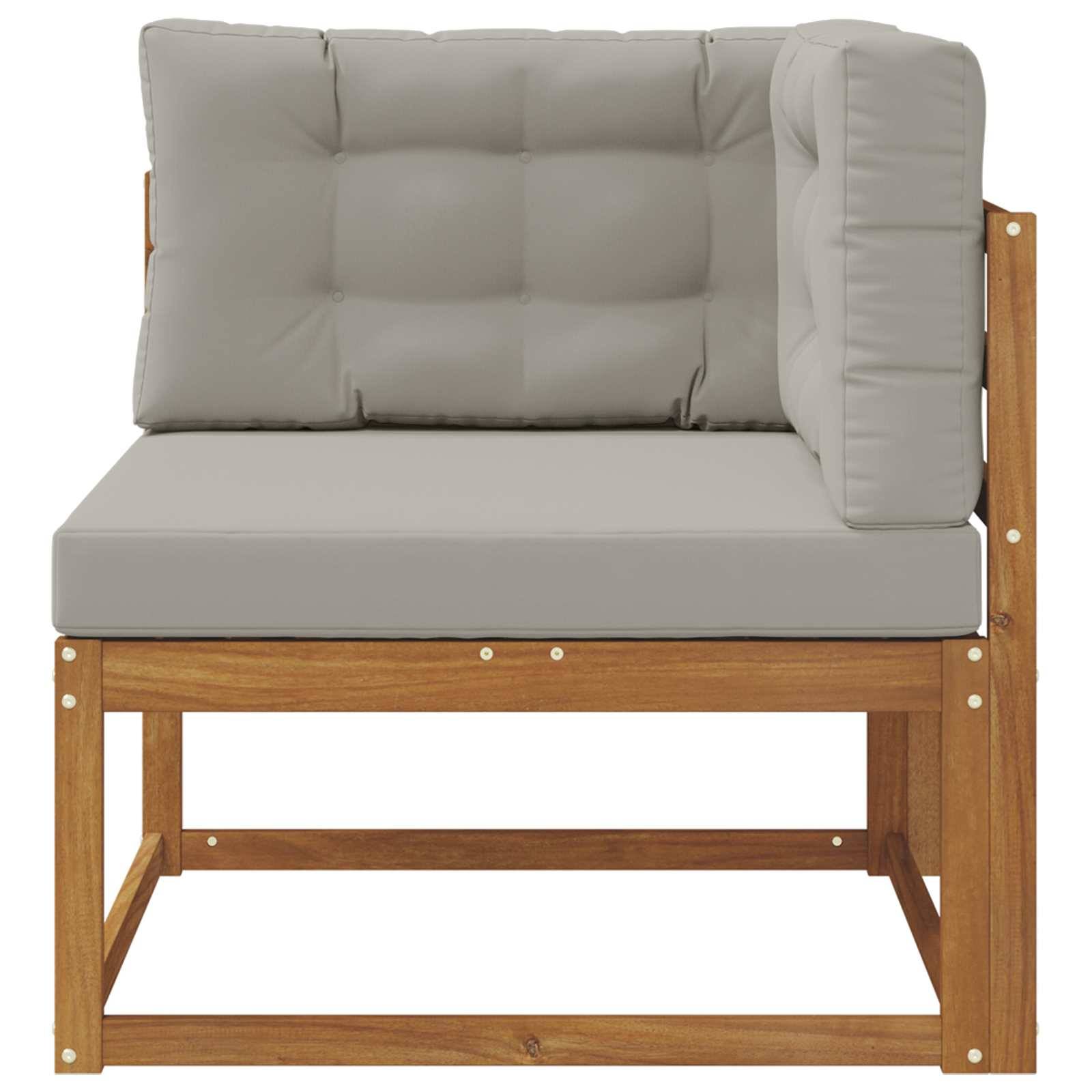 vidaXL Outdoor Ecksofa Massivholz Akazie Natur