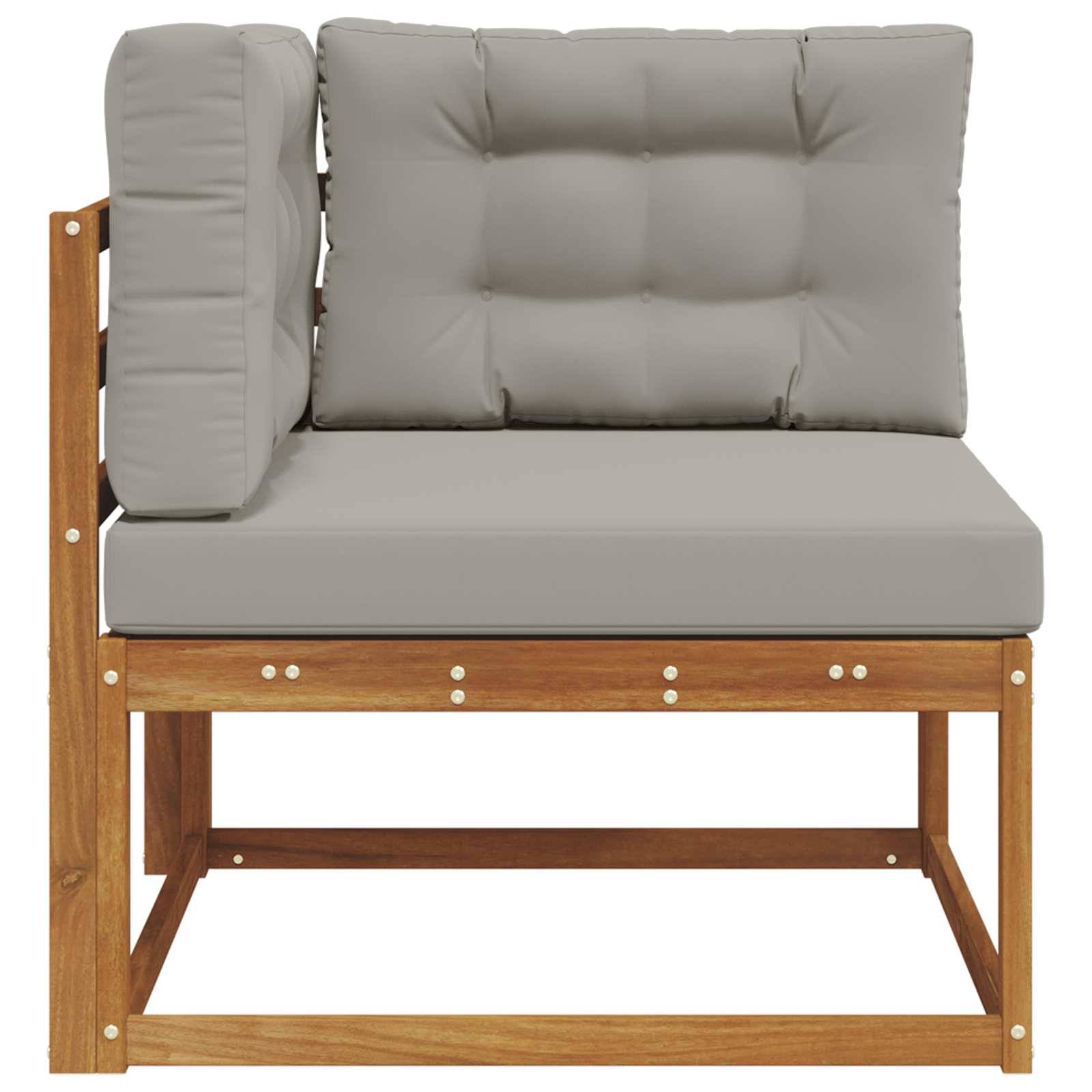 vidaXL Outdoor Ecksofa Massivholz Akazie Natur