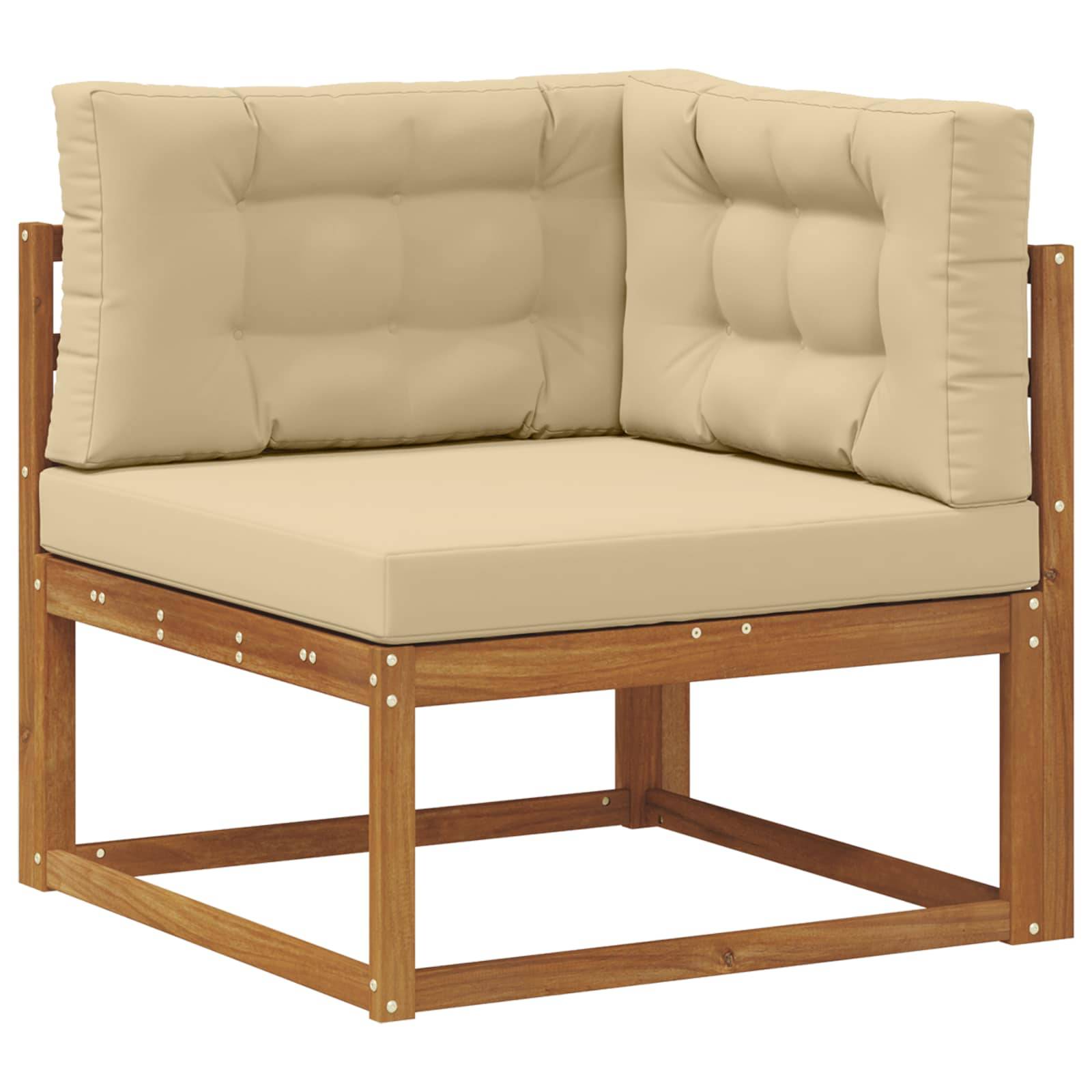 vidaXL Outdoor-Sofagarnitur mit Kissen 8 pcs Natur und Beige