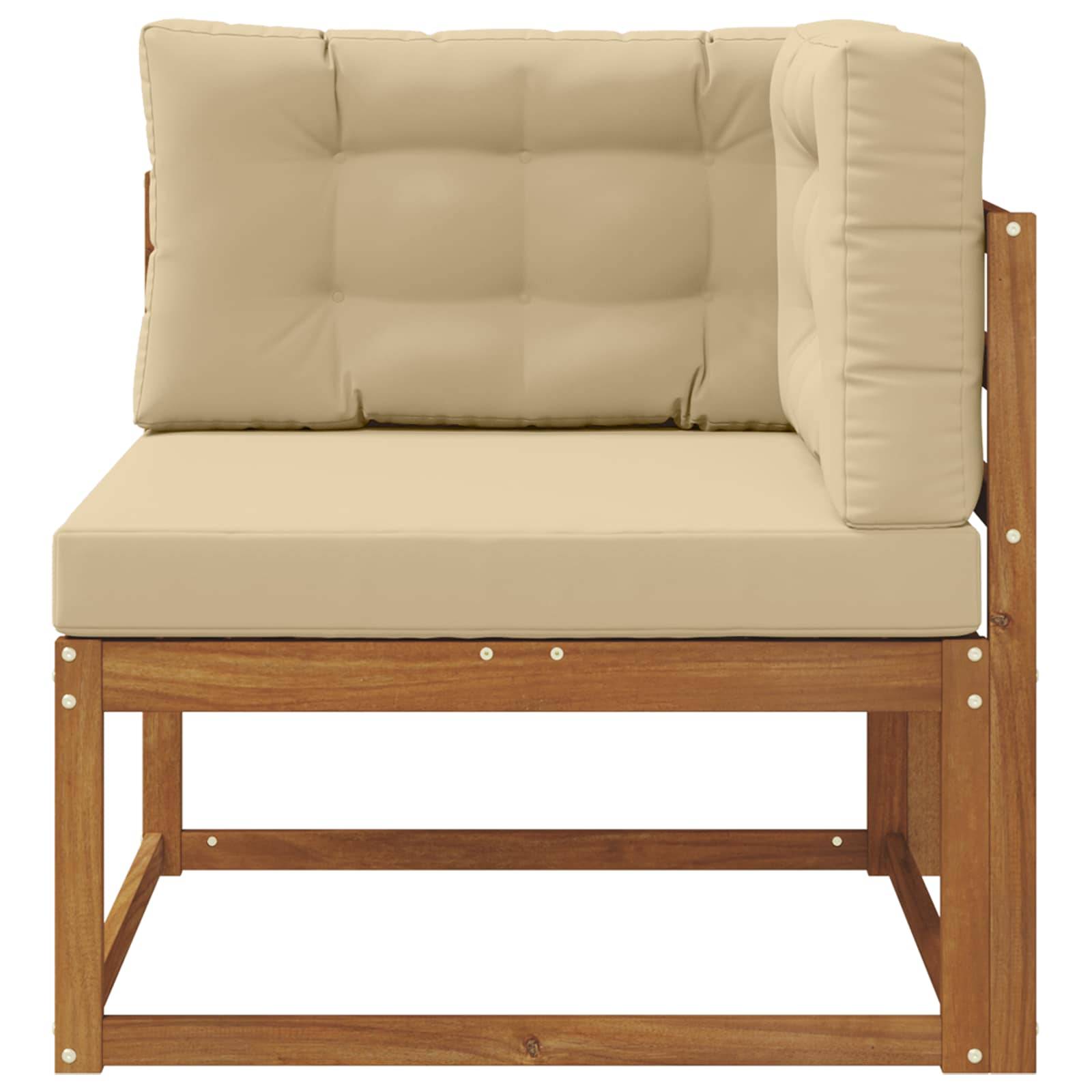 vidaXL Outdoor Ecksofa Massivholz Akazie Natur