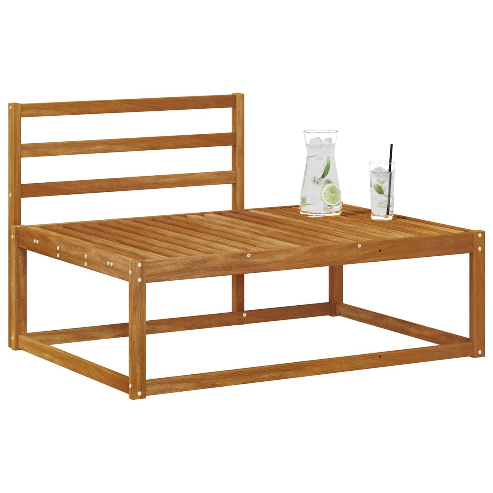 vidaXL Outdoor Endsofa Natur 115 x 83 x 73 cm Massivholz Akazie