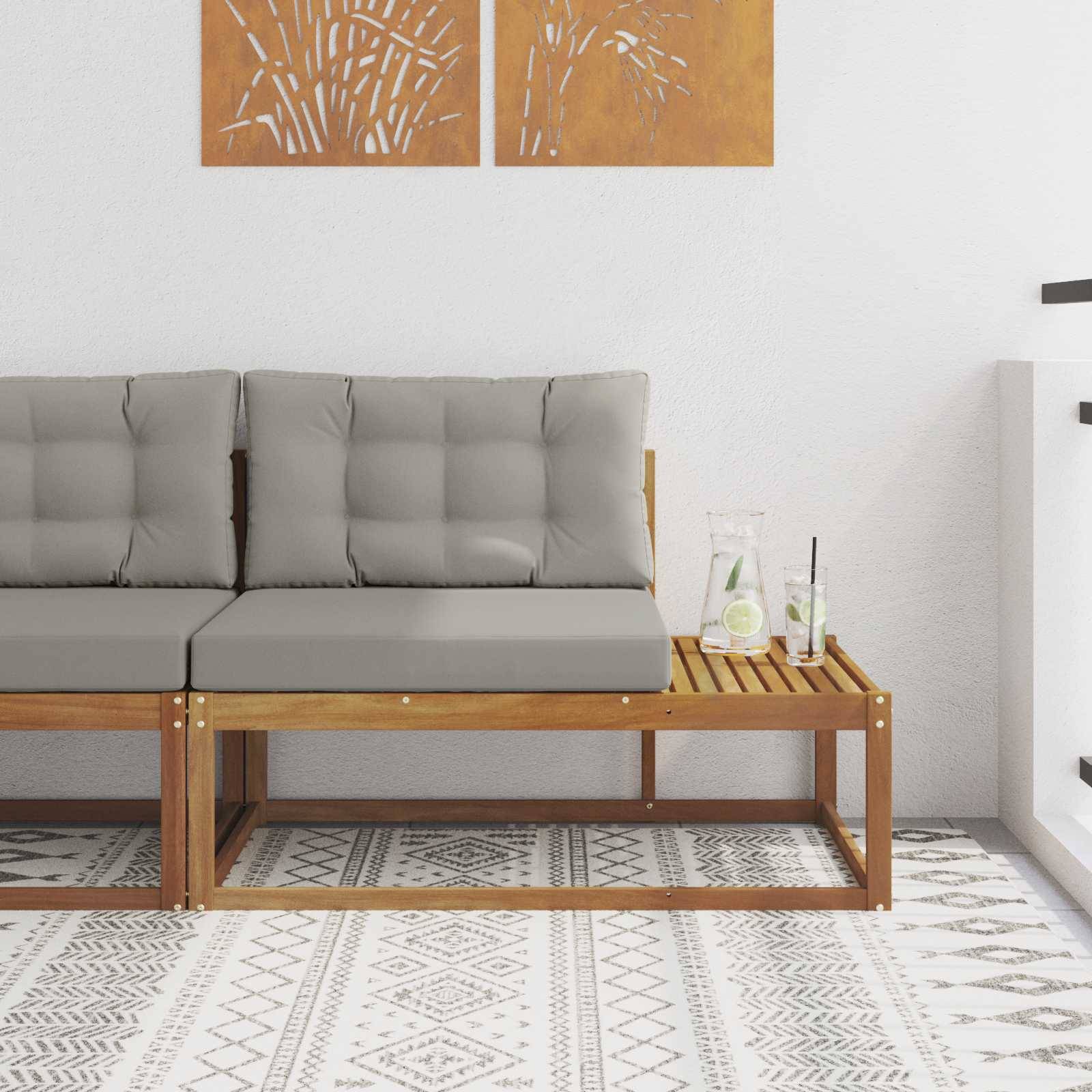 vidaXL Outdoor Endsofa Natur 115 x 83 x 73 cm Massivholz Akazie