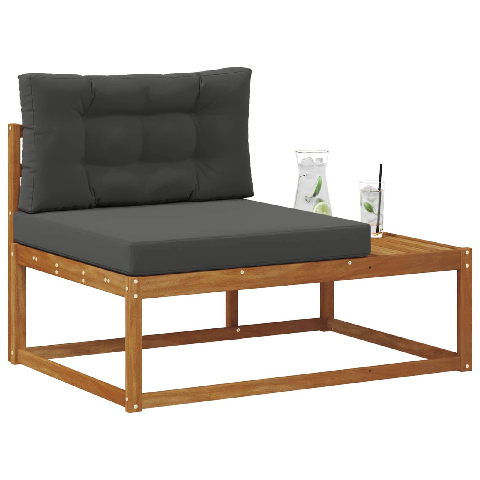 vidaXL Outdoor Endsofa Natur 115 x 83 x 73 cm Massivholz Akazie