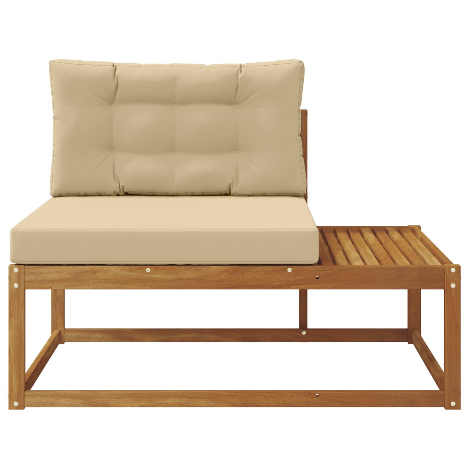 vidaXL Outdoor Endsofa Natur 115 x 83 x 73 cm Massivholz Akazie