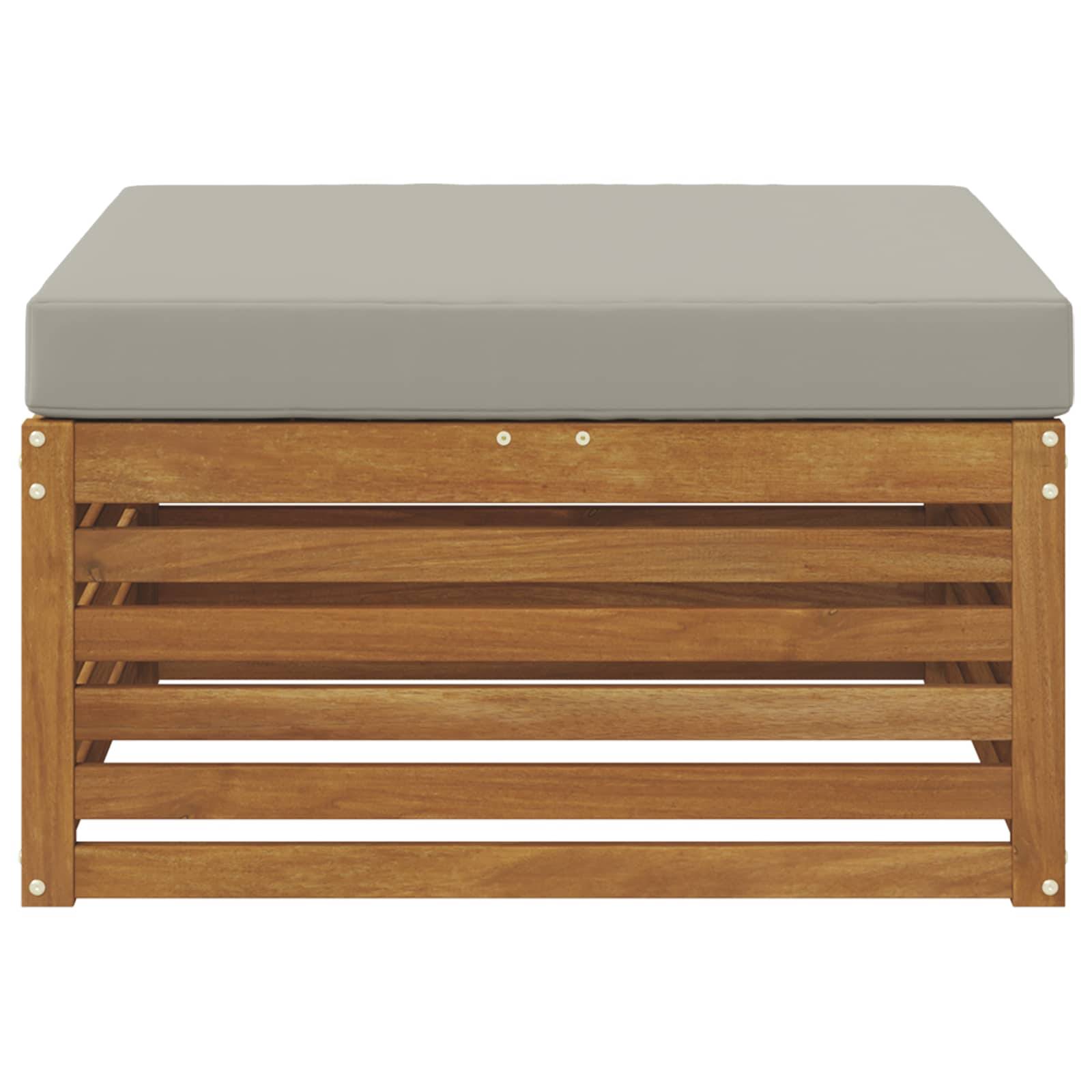 vidaXL Outdoor-Fußhocker Massivholz Akazie Natur