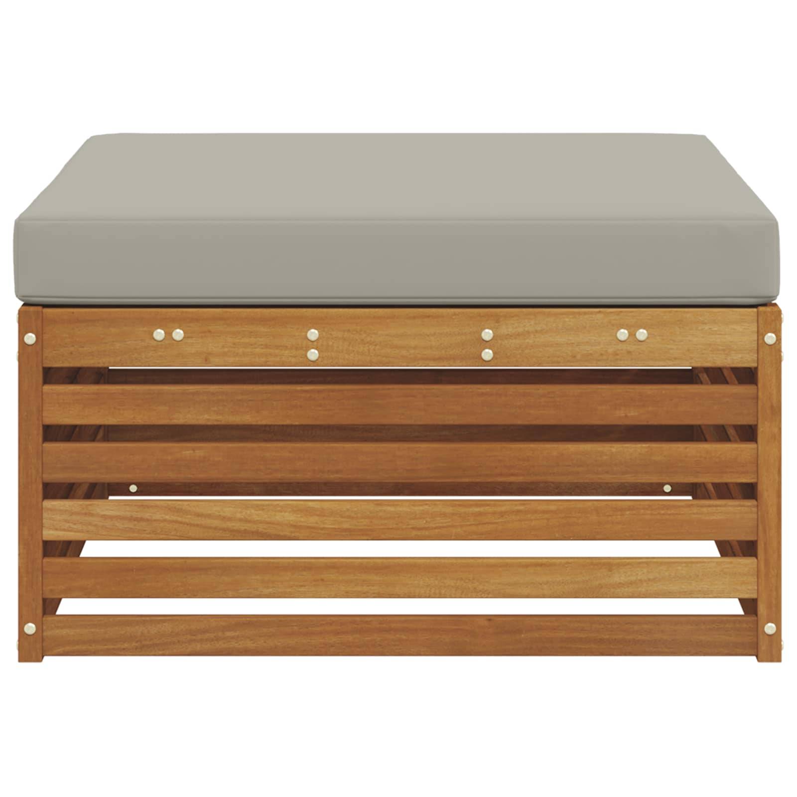 vidaXL Outdoor-Fußhocker Massivholz Akazie Natur
