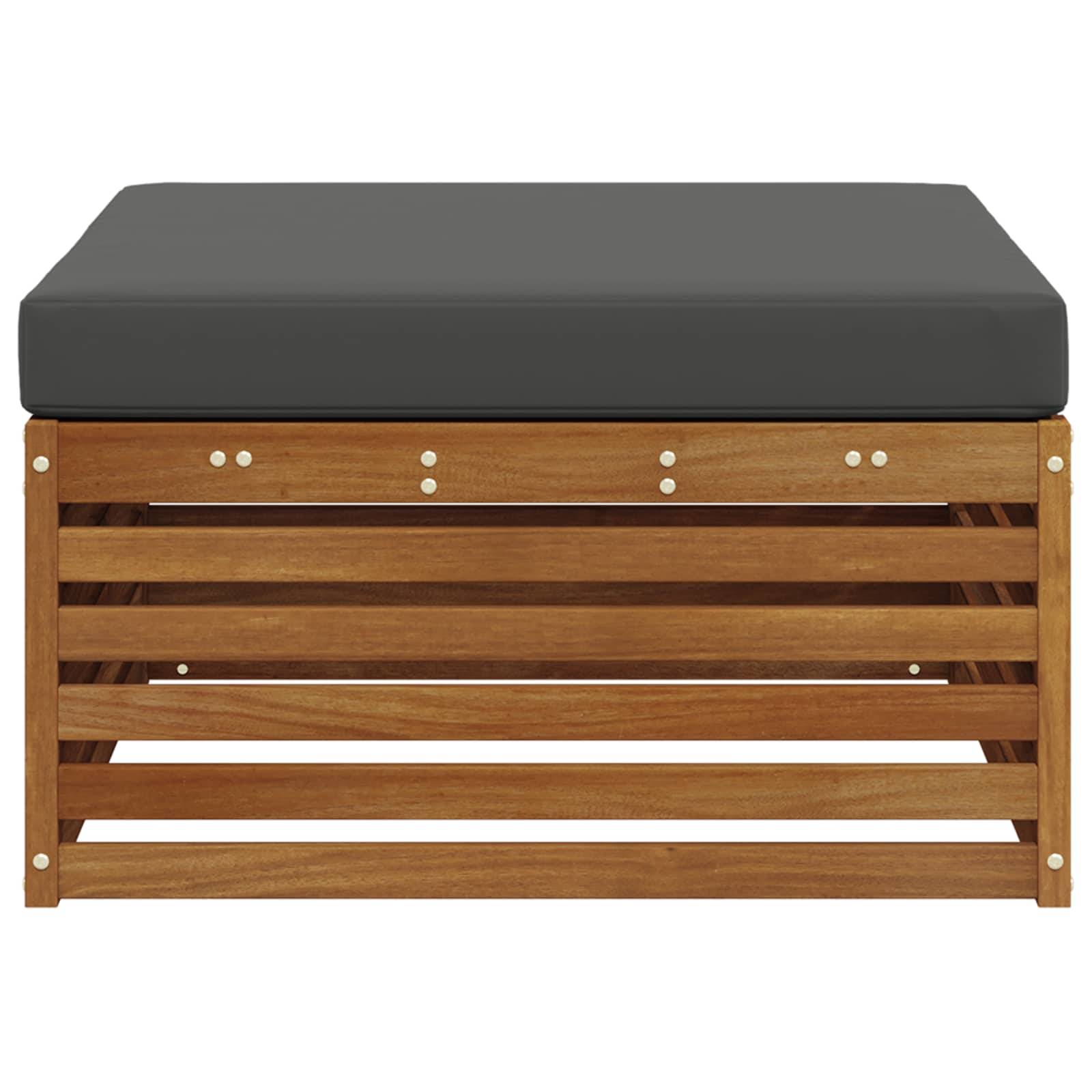 vidaXL Outdoor-Fußhocker Massivholz Akazie Natur