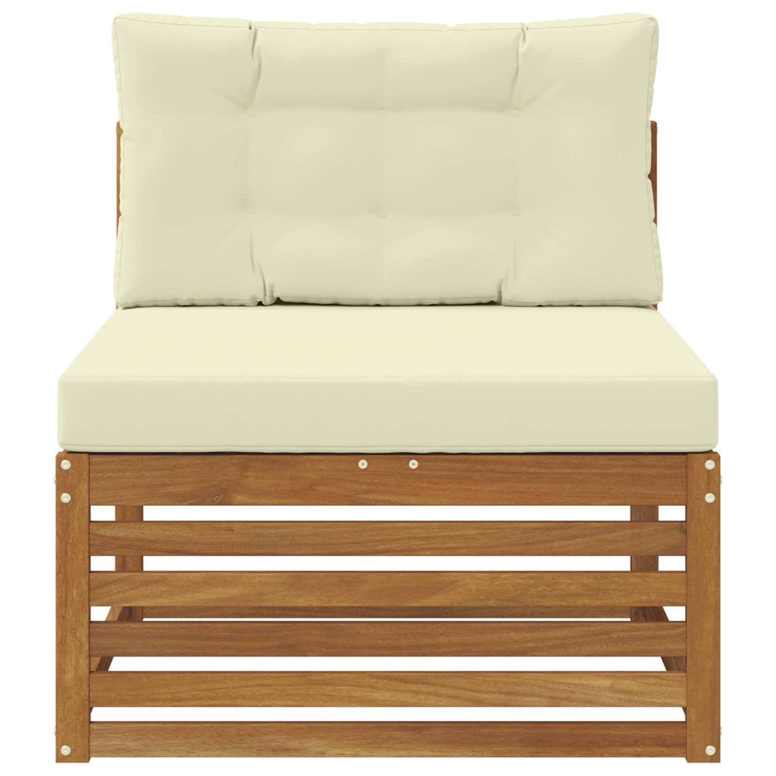 vidaXL Outdoor Mittelsofa Massivholz Akazie Natur