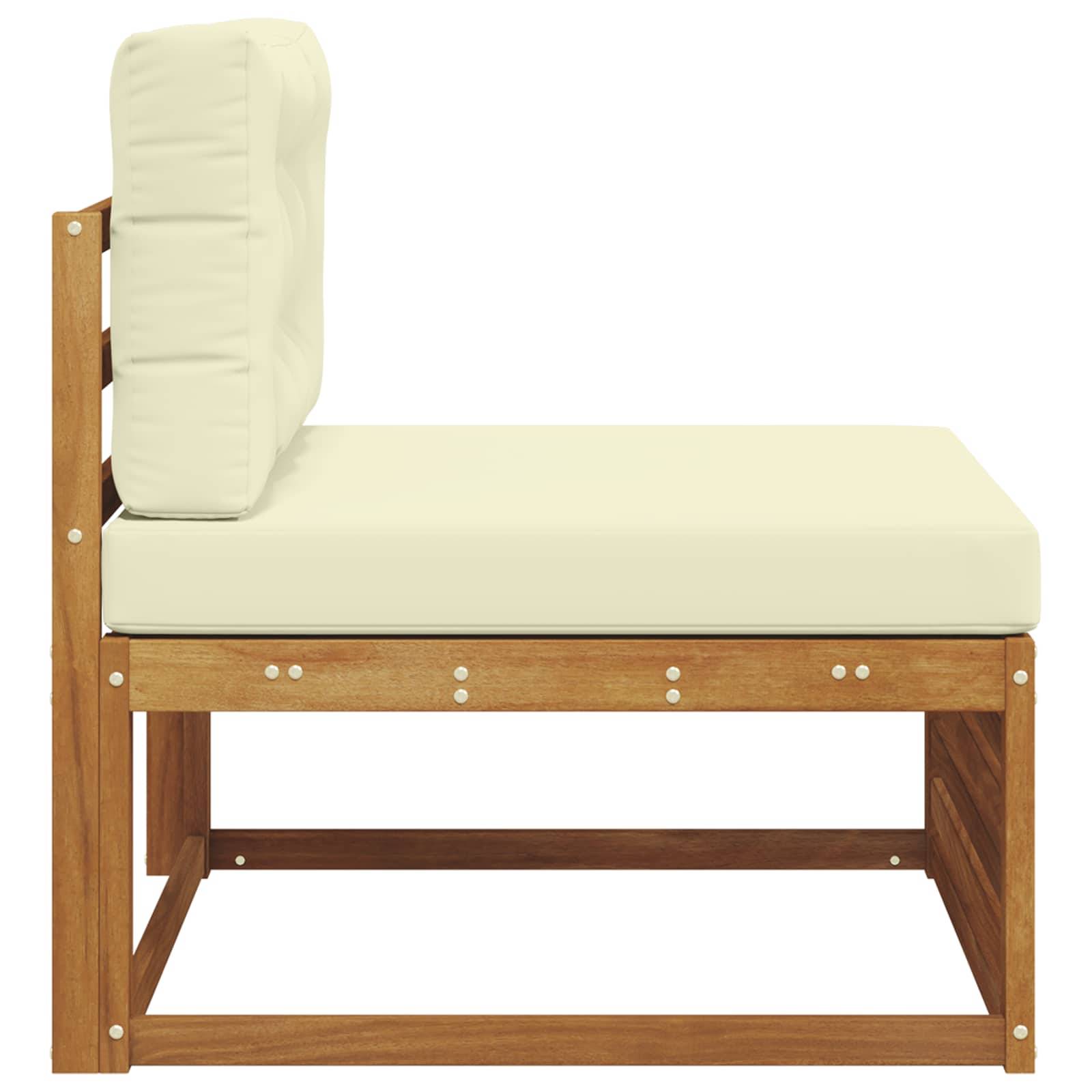 vidaXL Outdoor Mittelsofa Massivholz Akazie Natur