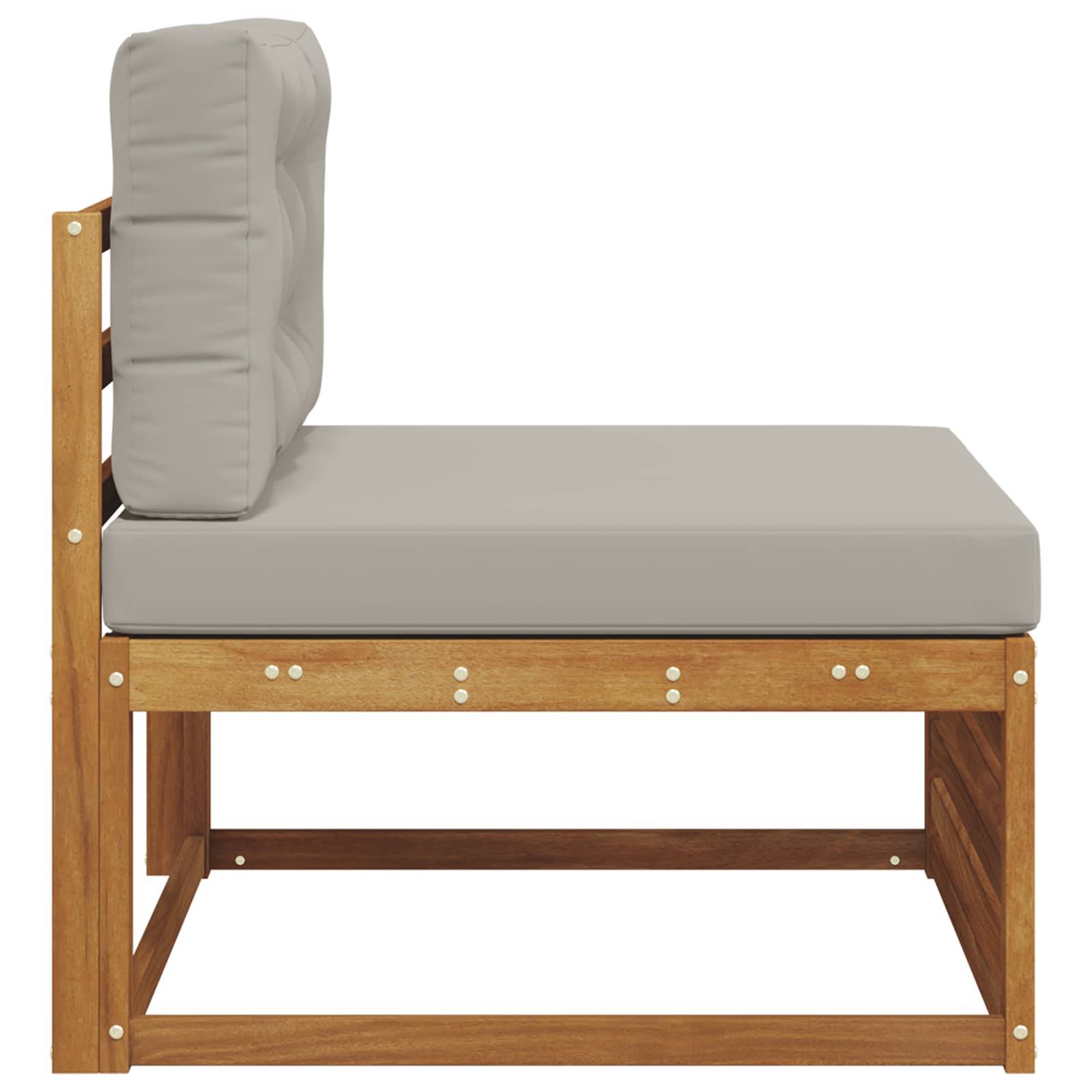 vidaXL Outdoor Mittelsofa Massivholz Akazie Natur