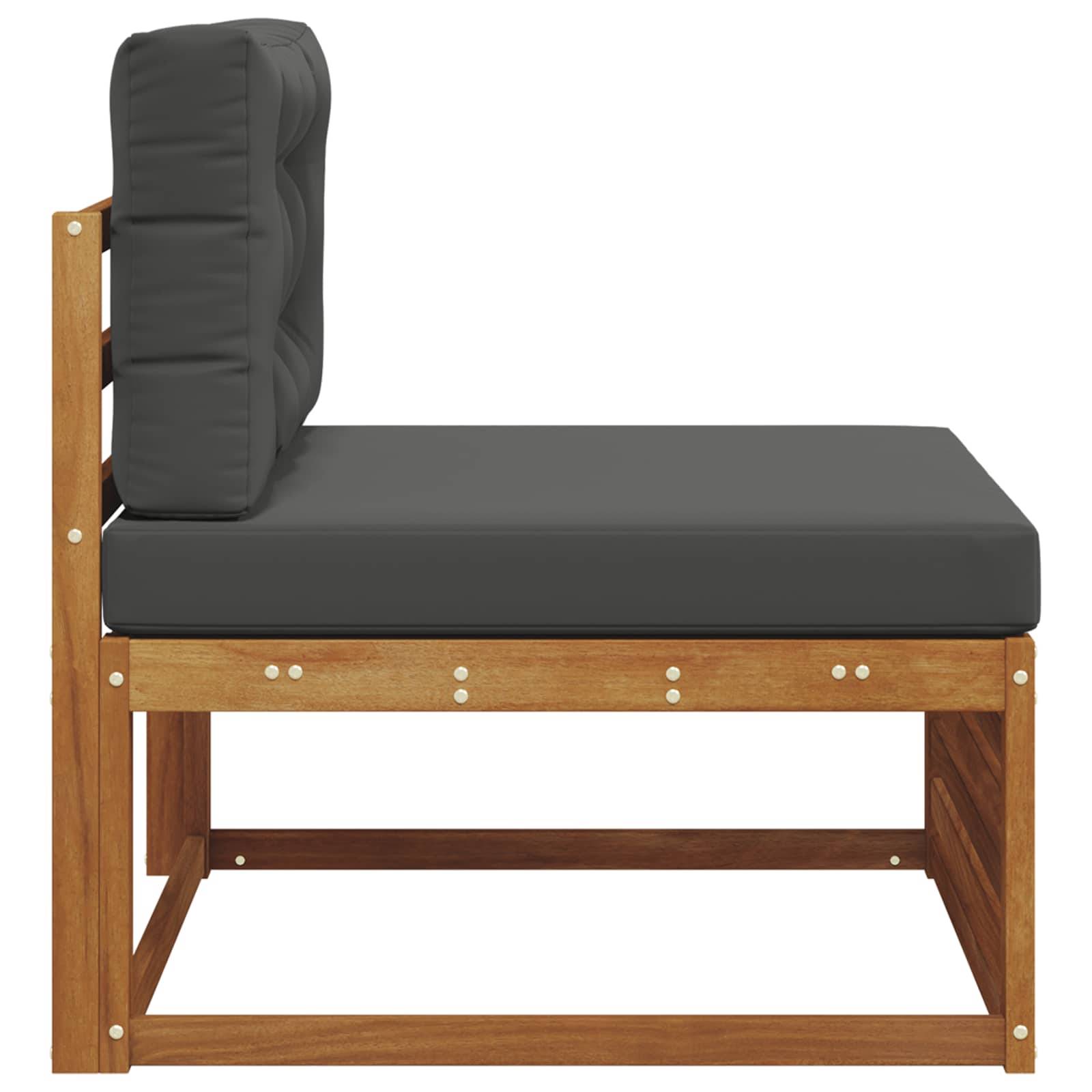 vidaXL Outdoor Mittelsofa Massivholz Akazie Natur
