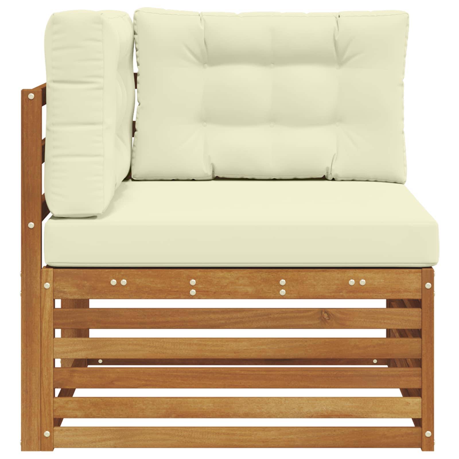 vidaXL Outdoor Ecksofa Massivholz Akazie Natur
