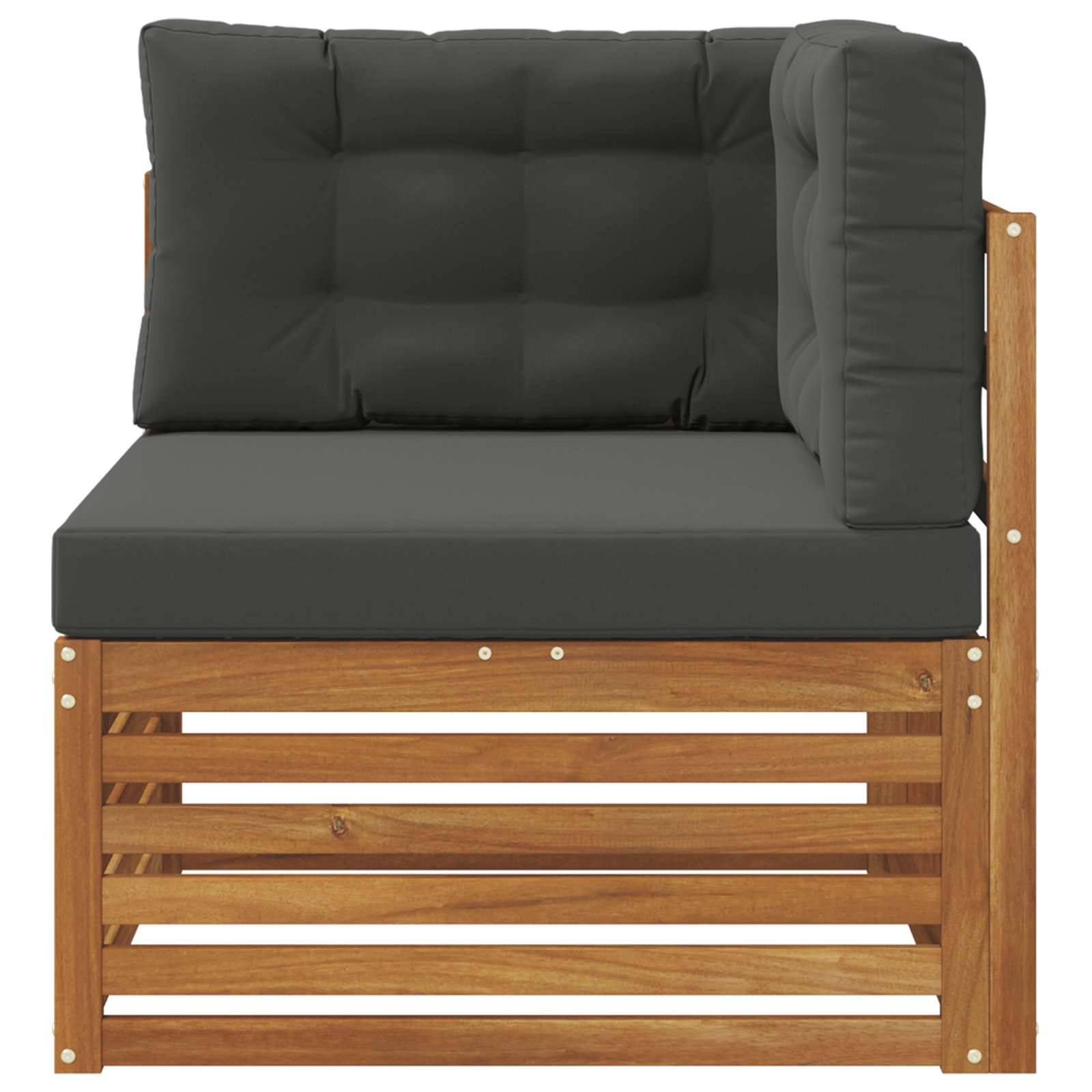 vidaXL Outdoor Ecksofa Massivholz Akazie Natur