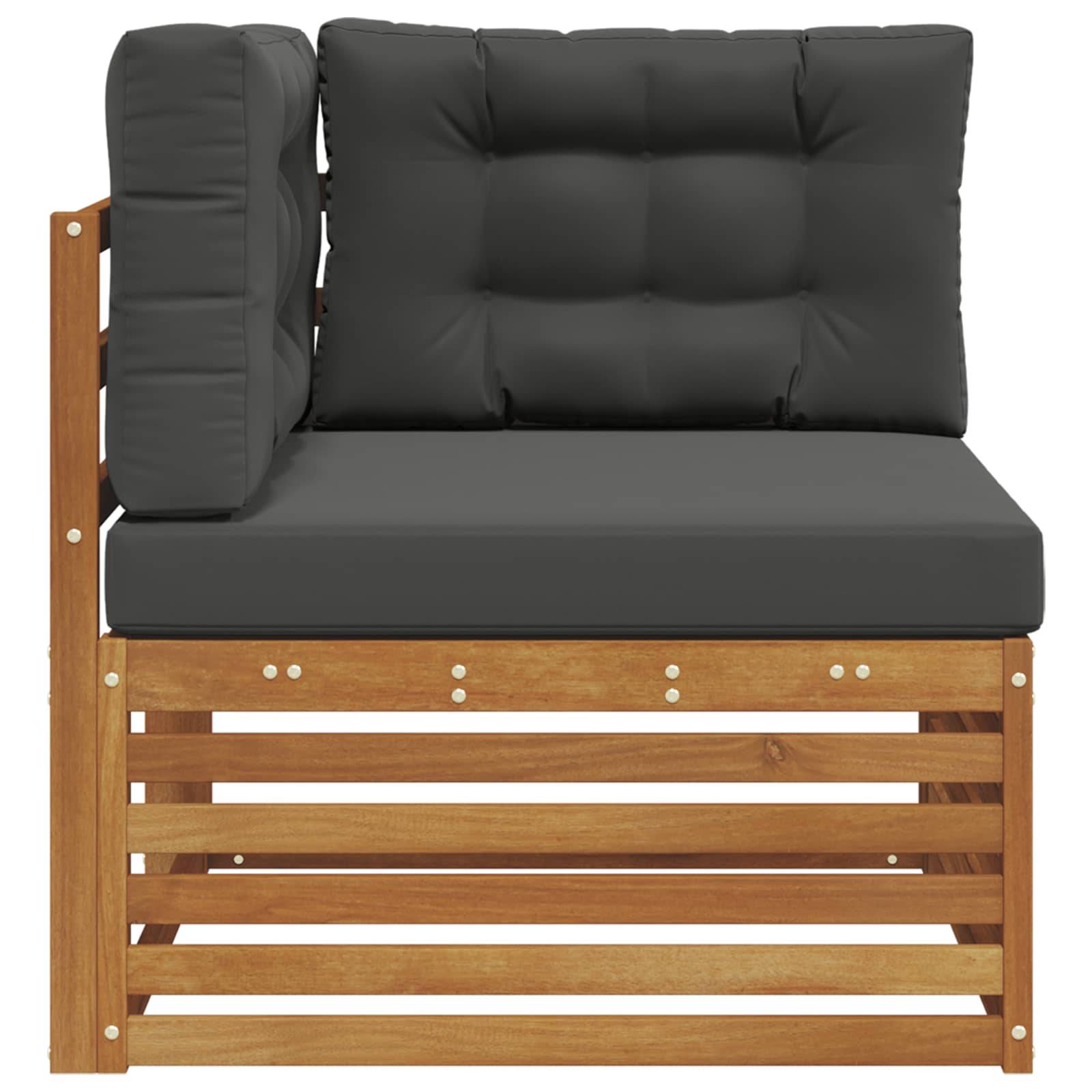 vidaXL Outdoor Ecksofa Massivholz Akazie Natur