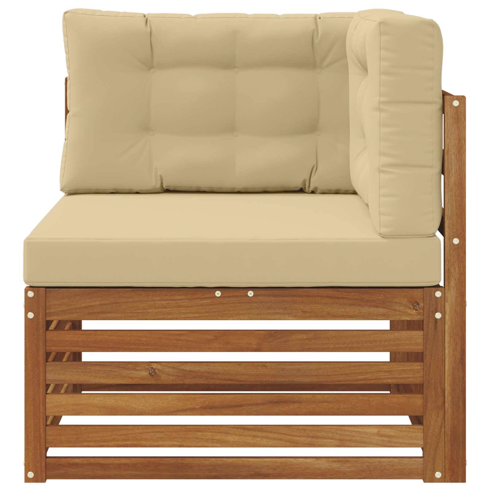 vidaXL Outdoor Ecksofa Massivholz Akazie Natur