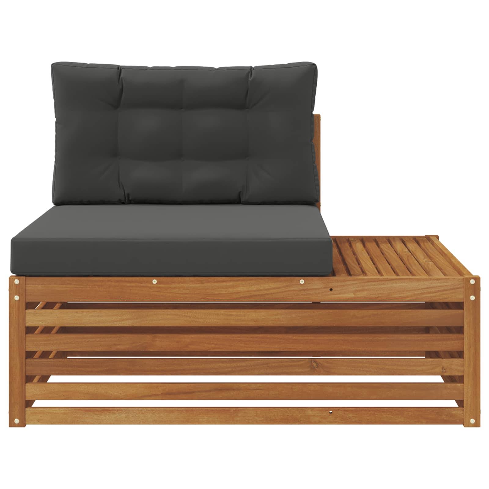 vidaXL Outdoor Endsofa Natur 115 x 83 x 73 cm Massivholz Akazie