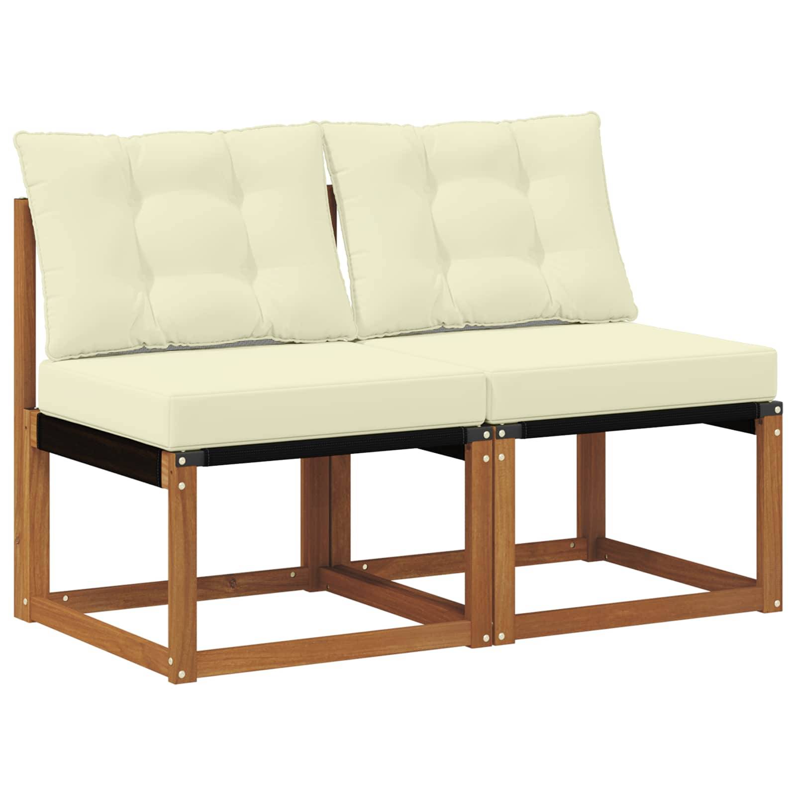 vidaXL 2 Stück Outdoor Mittelsofa