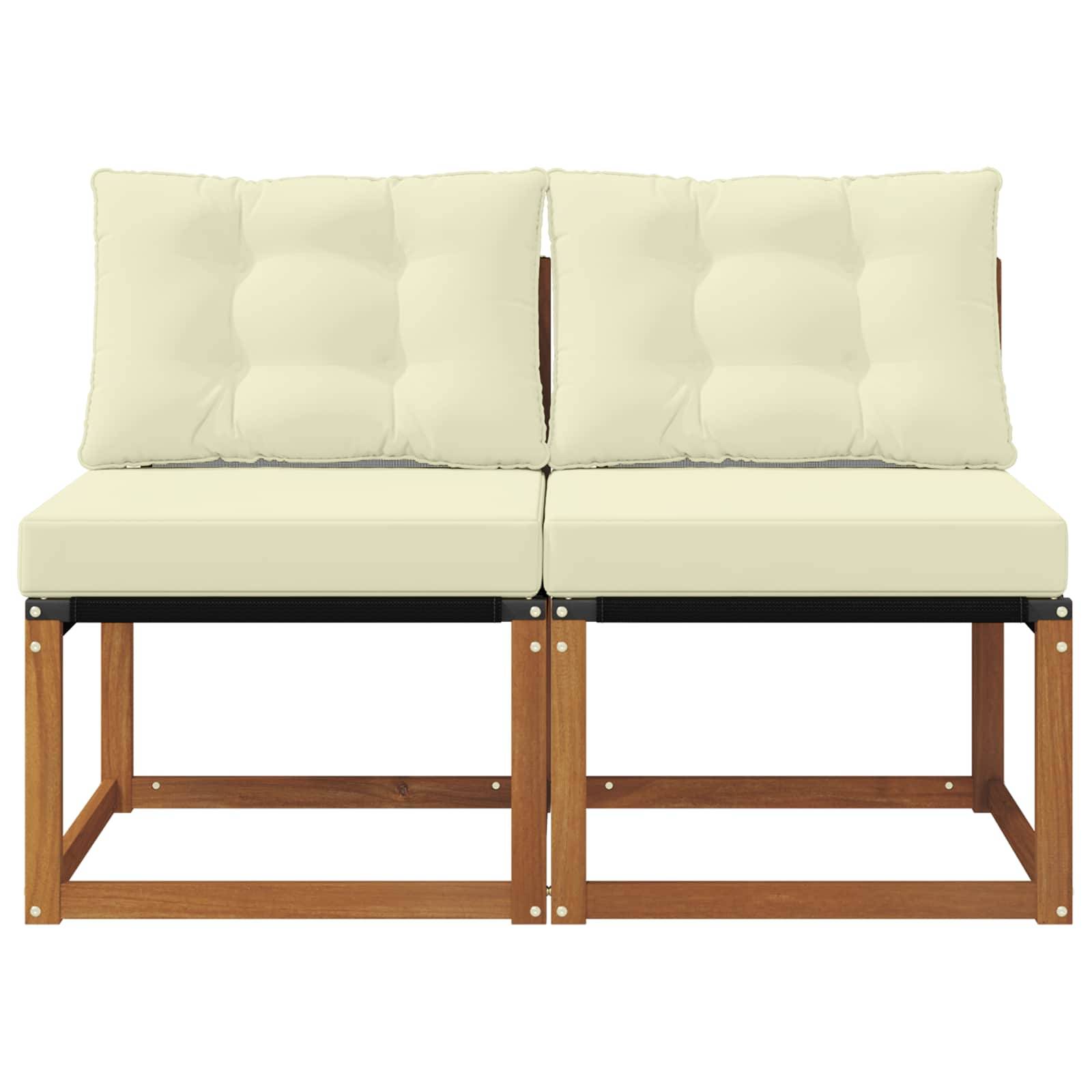 vidaXL 2 Stück Outdoor Mittelsofa