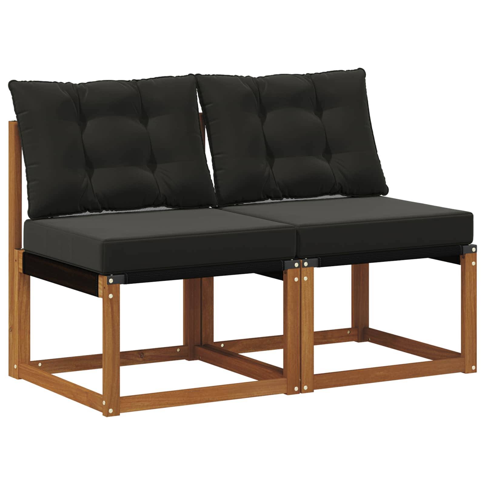 vidaXL 2 Stück Outdoor Mittelsofa