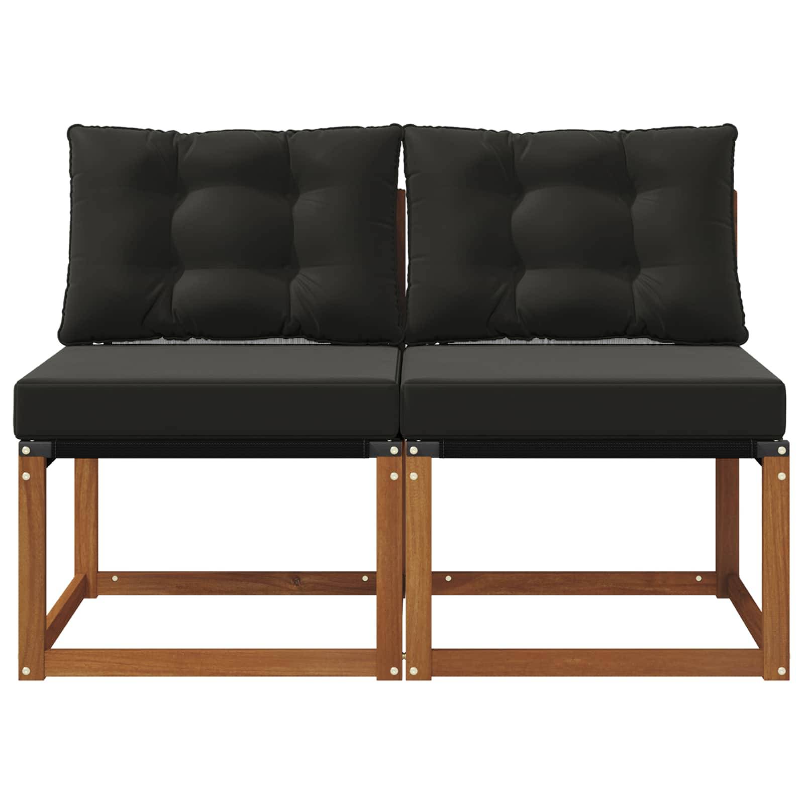 vidaXL 2 Stück Outdoor Mittelsofa