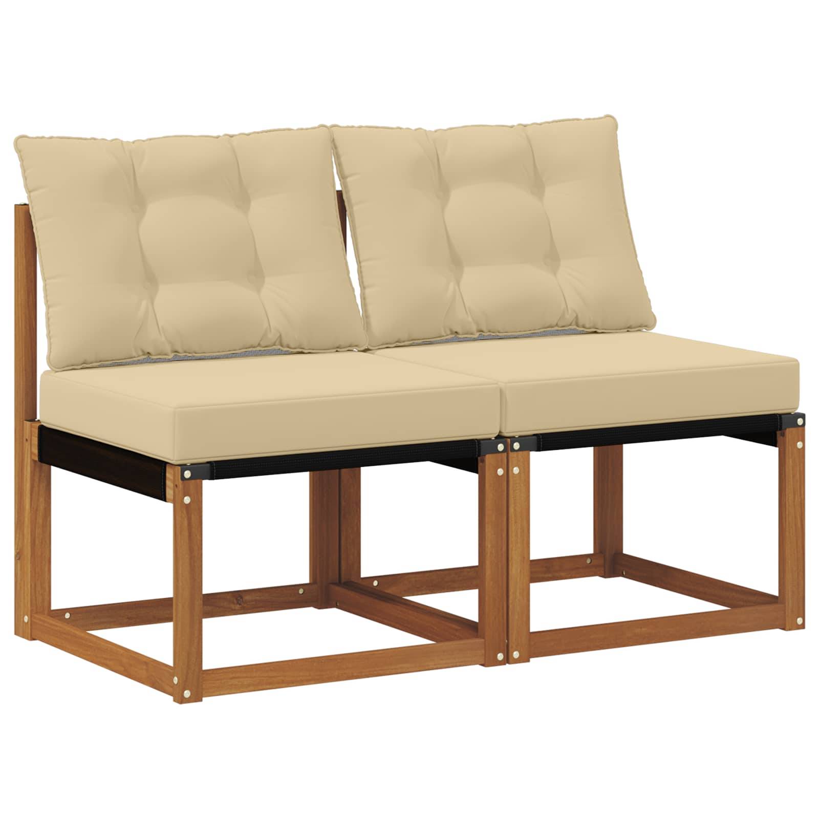 vidaXL 2 Stück Outdoor Mittelsofa