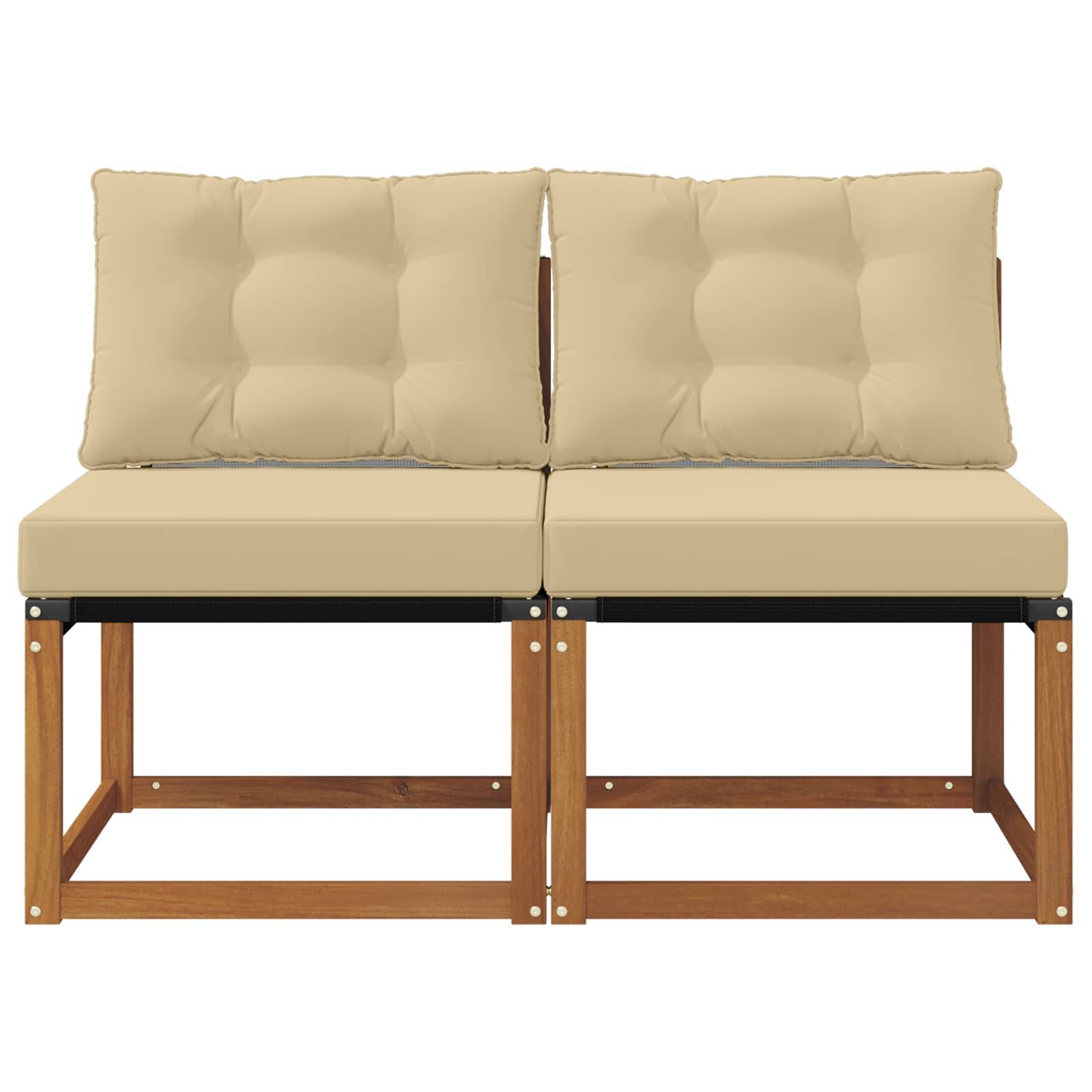 vidaXL 2 Stück Outdoor Mittelsofa