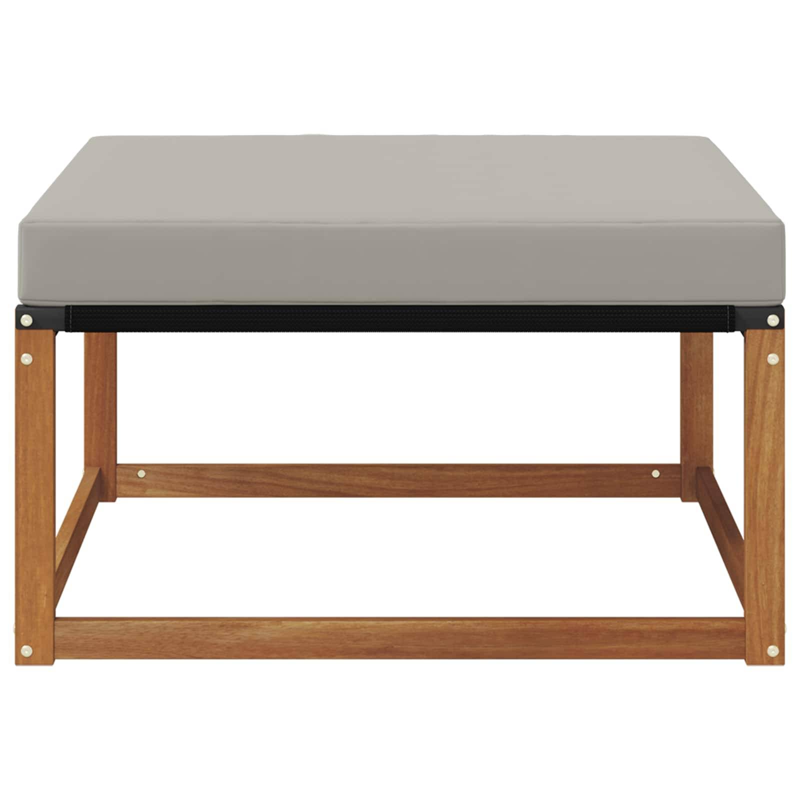 vidaXL Outdoor-Fußhocker Massivholz Akazie Natur