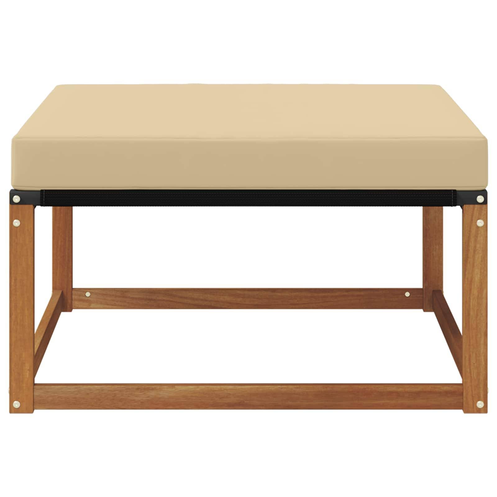 vidaXL Outdoor Hocker Massivholz Akazie Natur