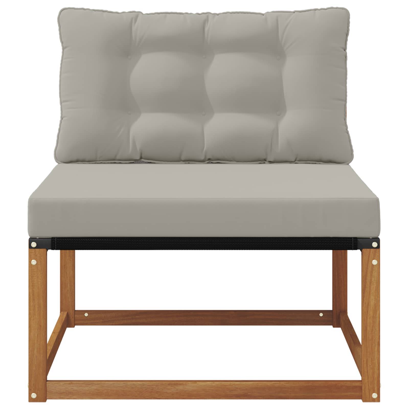 vidaXL Outdoor Mittelsofa Massivholz Akazie Natur