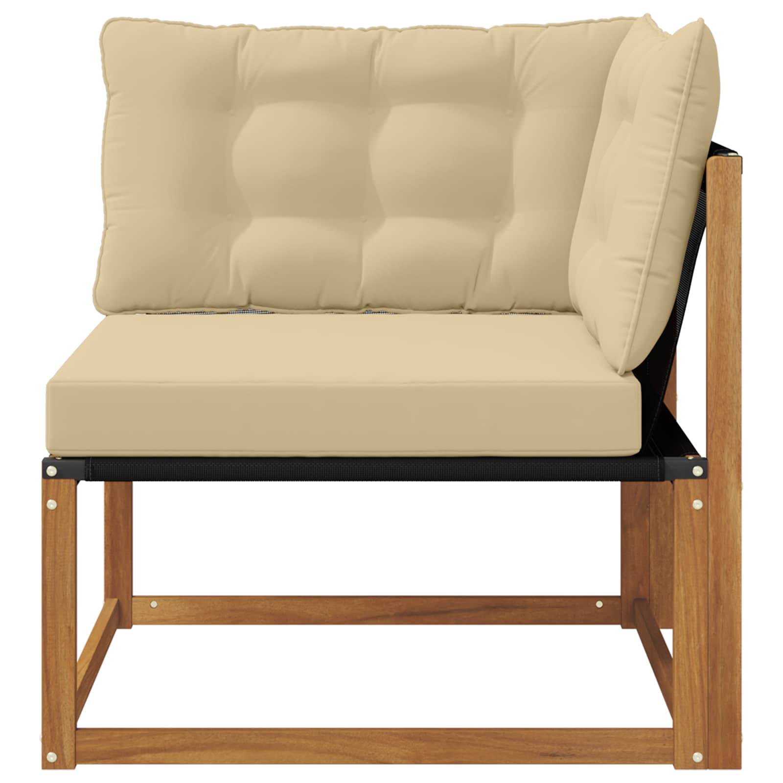 vidaXL Outdoor Ecksofa Massivholz Akazie Natur