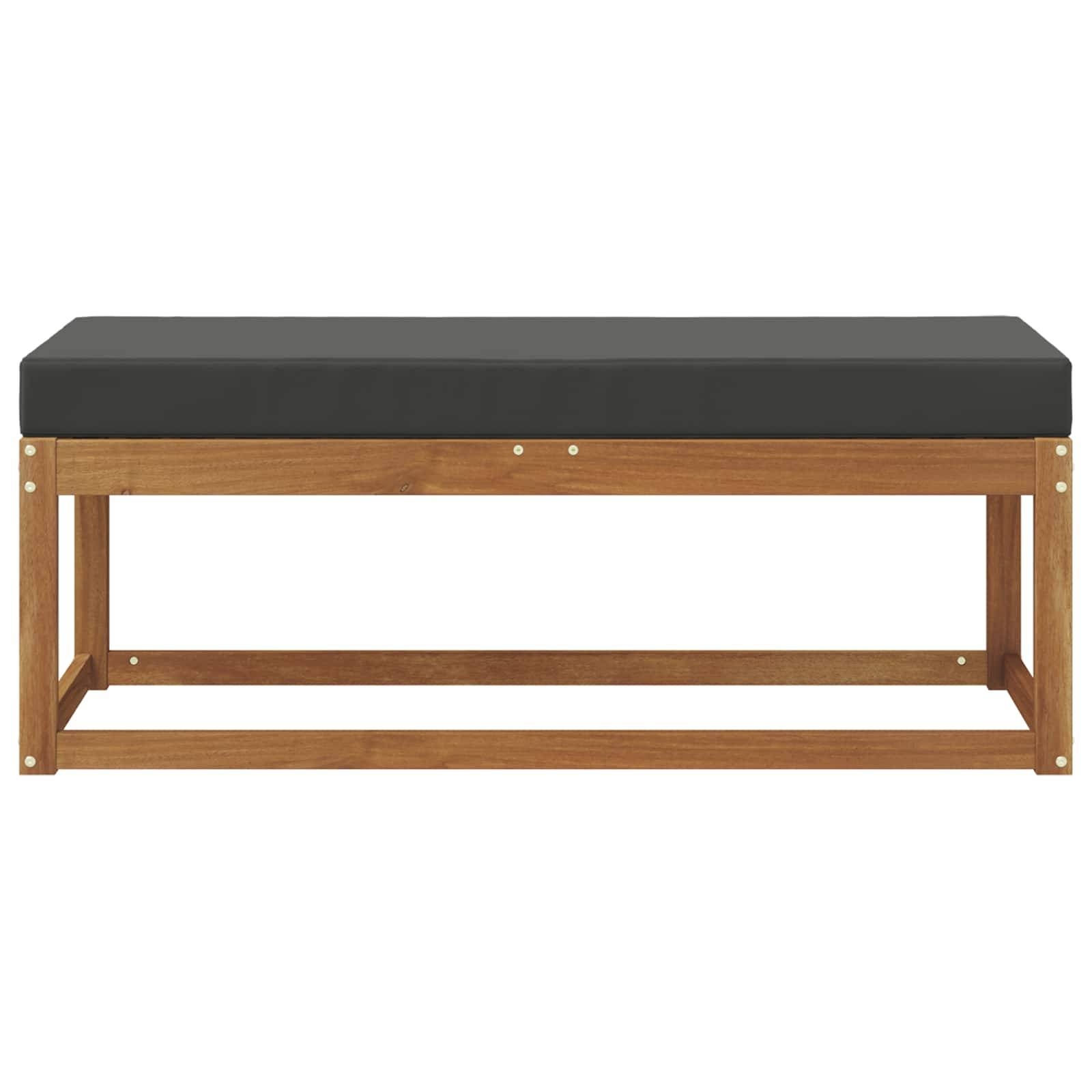 vidaXL Outdoor Hockerbank Natur und Anthrazit 115 x 43 x 45 cm