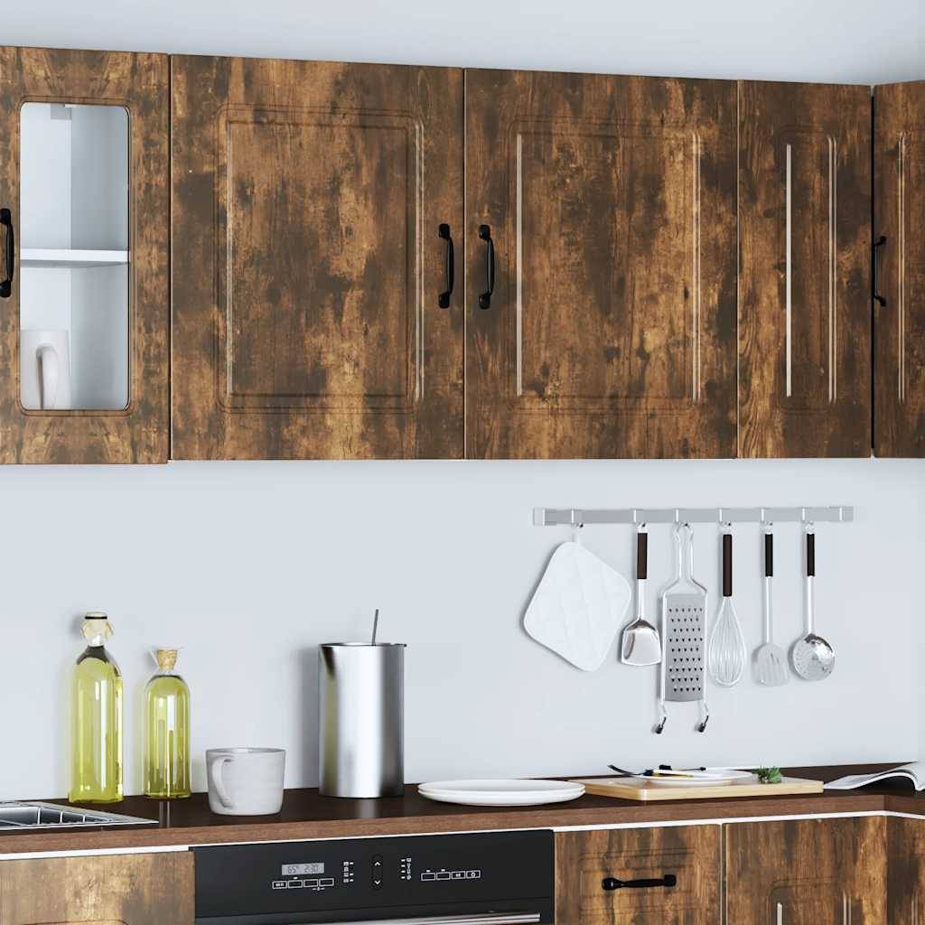 vidaXL Küchen-Hängeschränke 2 Stk. Kalmar Räuchereiche Holzwerkstoff