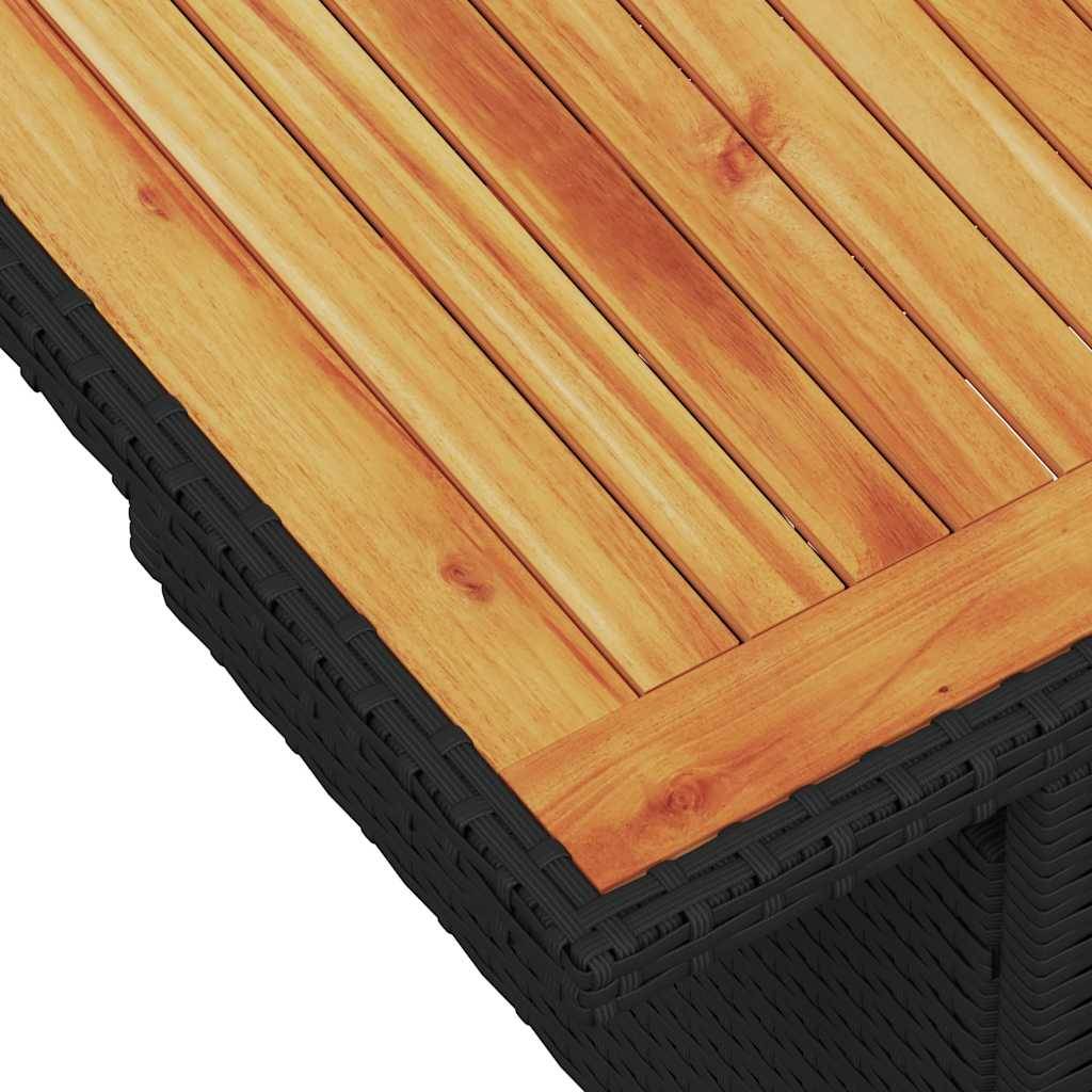 vidaXL 8-tlg. Garten-Sofagarnitur mit Kissen Schwarz Poly Rattan