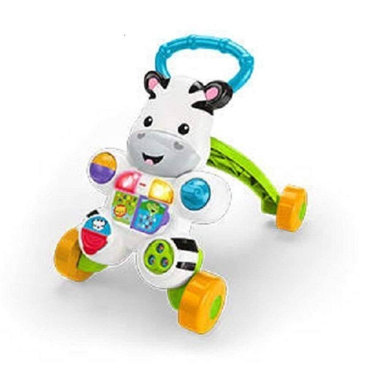 Fisher-Price Lern mit mir Zebra Lauflernwagen Gehspielzeug Englisch ab 6 Monate