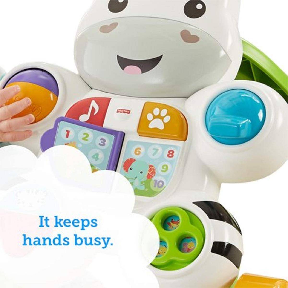 Fisher-Price Lern mit mir Zebra Lauflernwagen Gehspielzeug Englisch ab 6 Monate