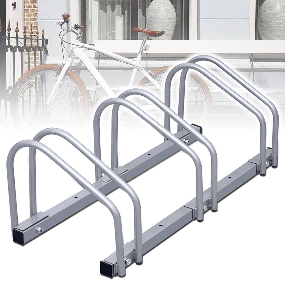 Fahrradständer für 3 Fahrräder - Verzinkter Stahl - Boden- und Wandmontage - Platzsparend & Robust