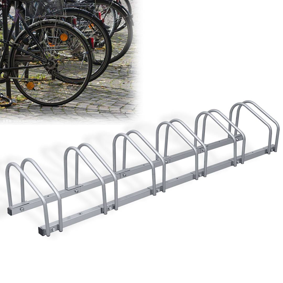 Fahrradständer für 6 Fahrräder - Verzinkter Stahl - Boden- und Wandmontage - Platzsparend & Robust