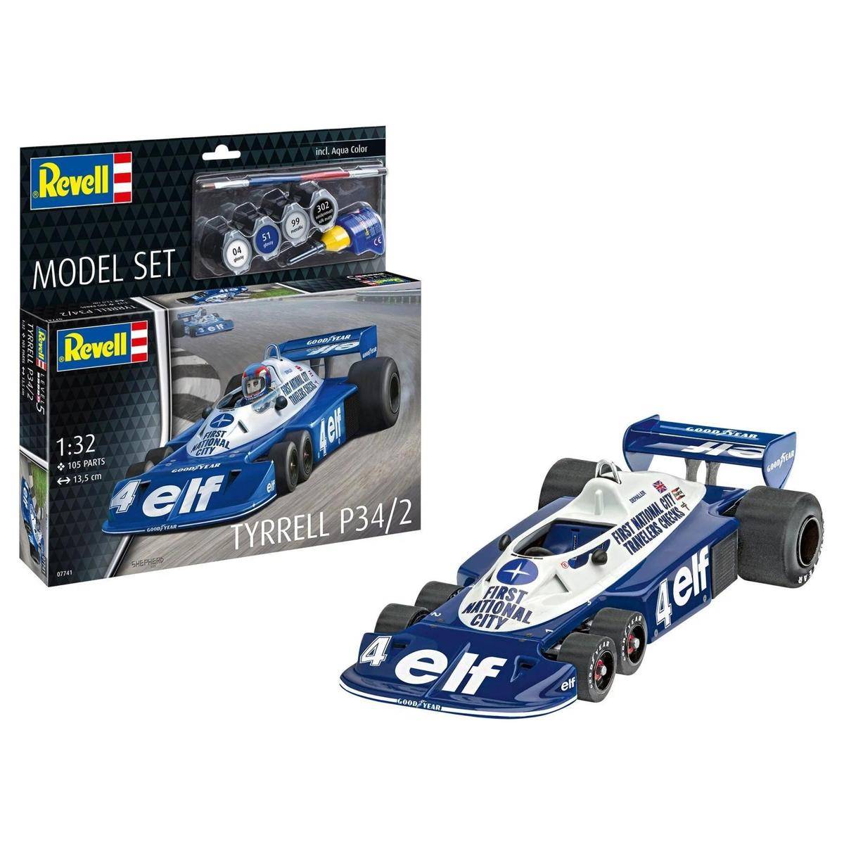 Model Set Tyrrell P34-2: Der legendäre 6-Rad-Rennwagen als Modellbau-Highlight
