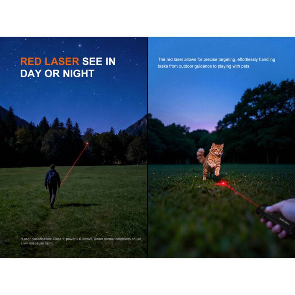 Fenix E06R Pro Taschenlampe mit UV-, Weiß- | Laserlicht 1600 Lumen - Orange