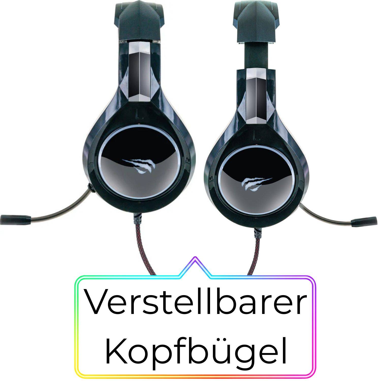 Gaming Headset Stereo 2x 3,5mm Beleuchtet