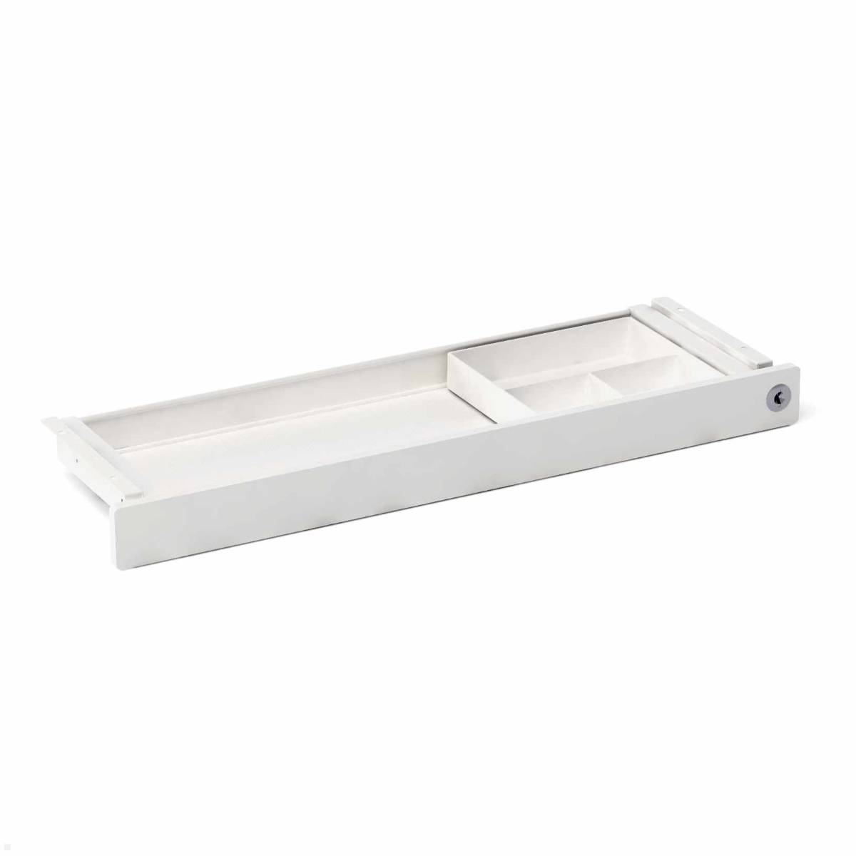 TecLines TUS019 ausziehbare Unterbau Schublade Slim, abschließbar, weiß