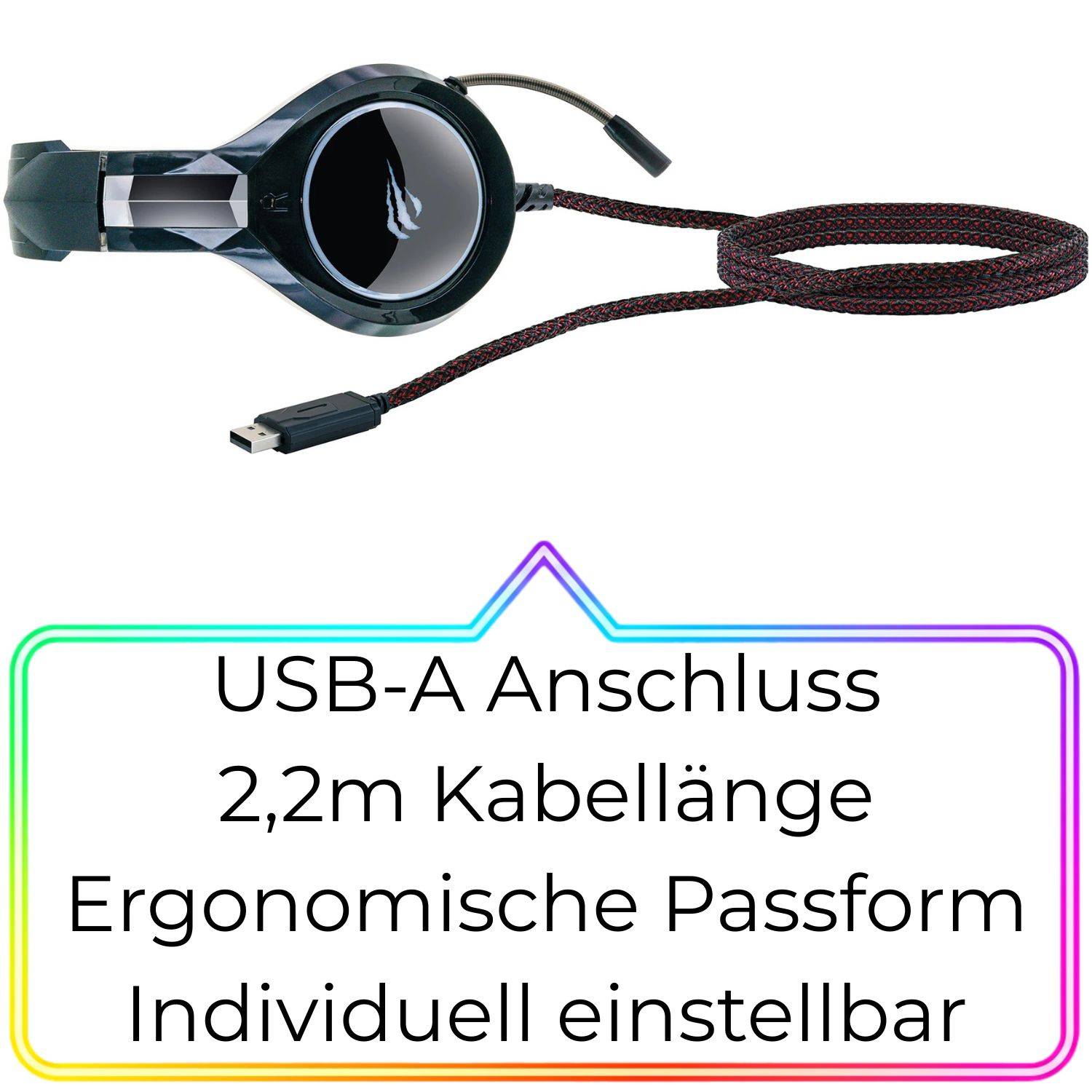 Gaming USB Headset Stereo Beleuchtet
