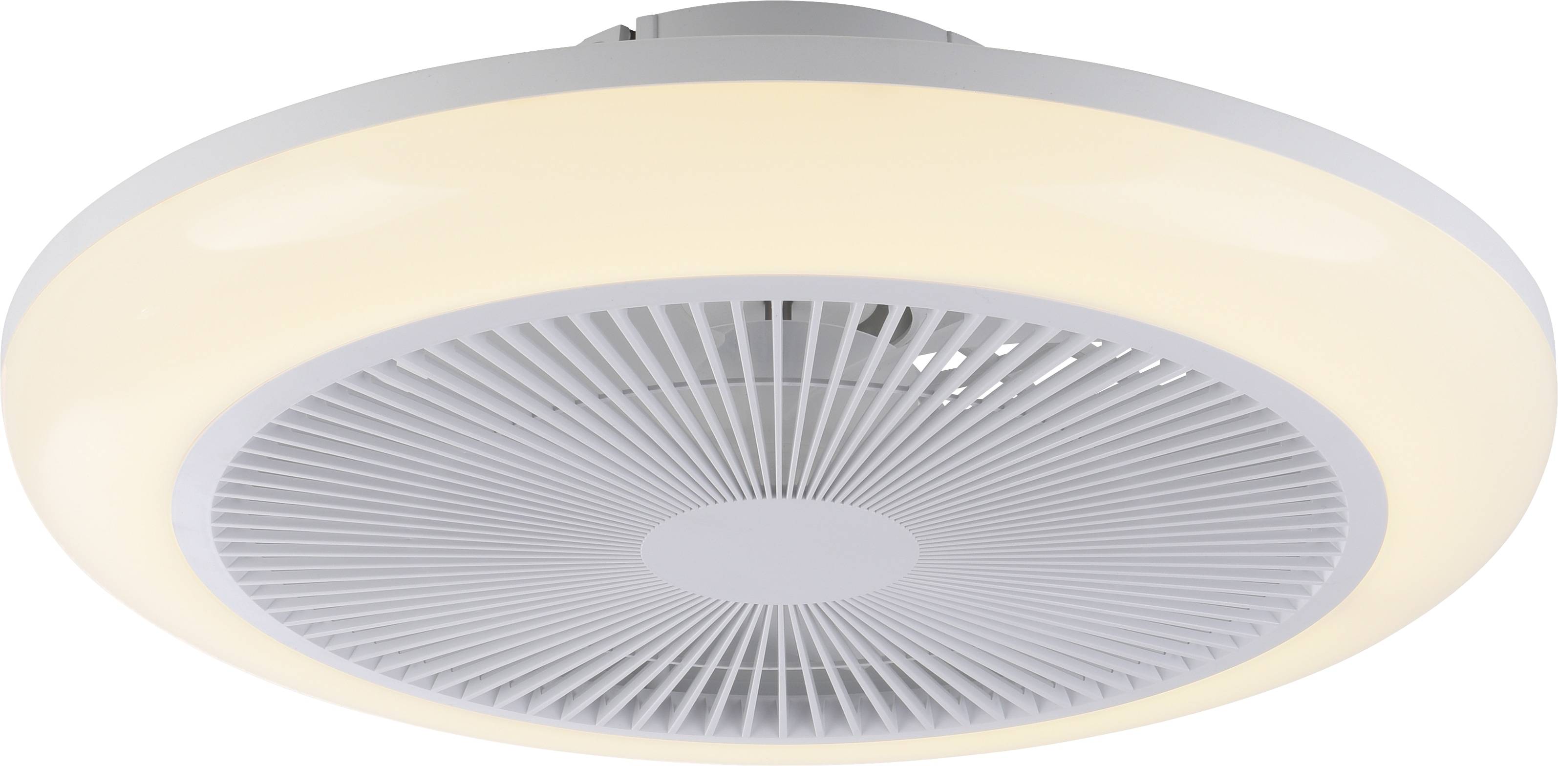 JUST LIGHT LED-Deckenleuchte 14623-16, mit Ventilator, 22W, 3000lm, CCT, RGB, IP20, weiß