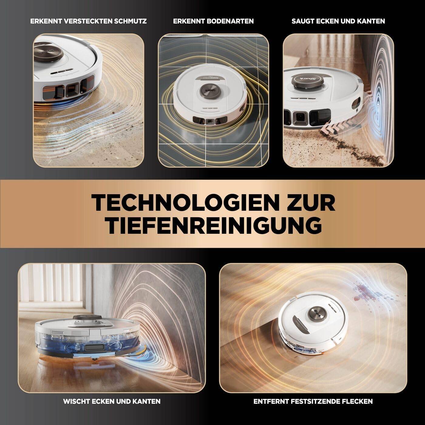 Shark PowerDetect 2-in-1 Saugroboter & Wischroboter Weiß RV2800ZEEUWH